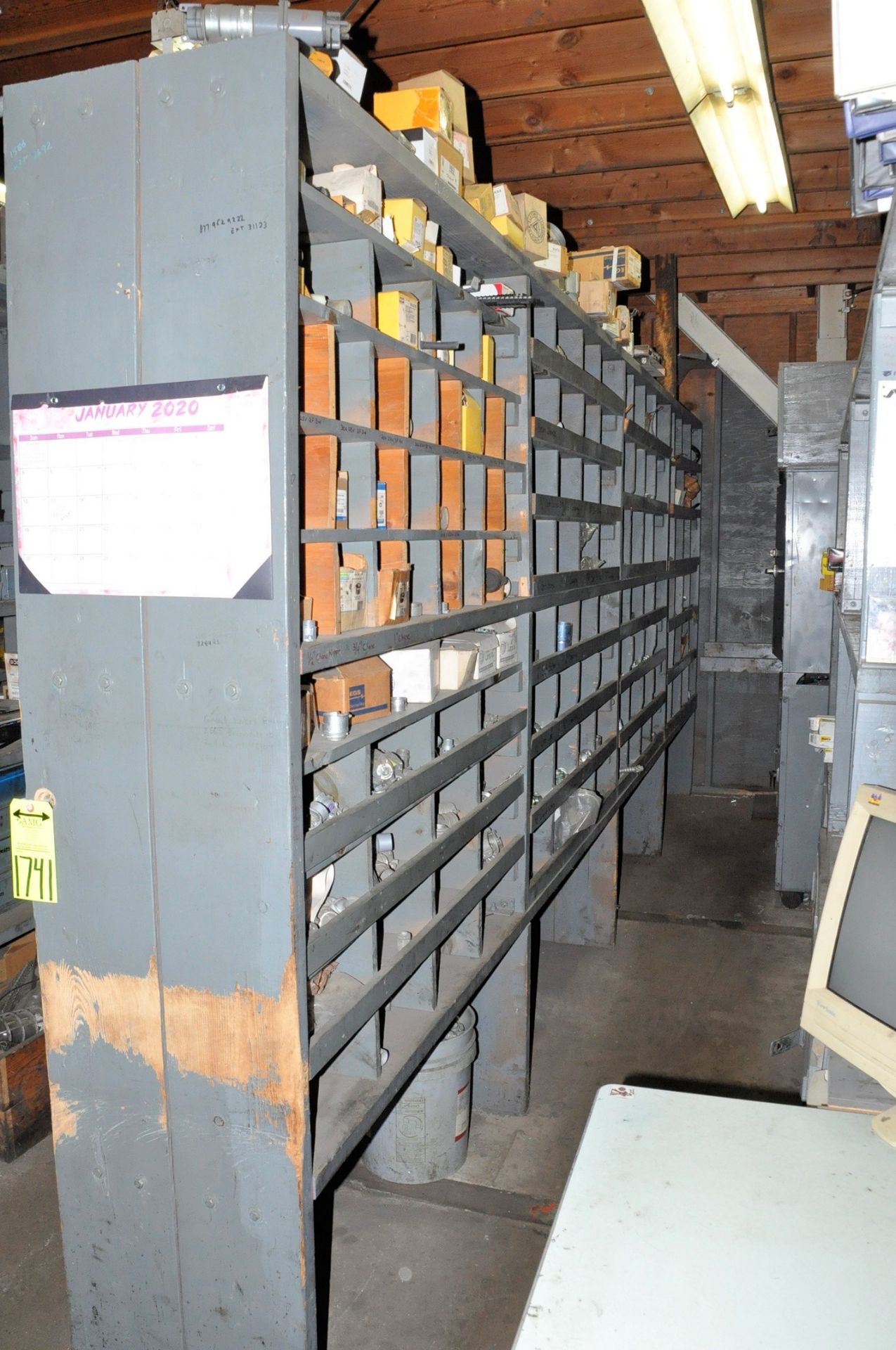 Lot-Electrical Maintenance with Shelving and Desk in Back Storeroom of Electrical Crib, (Pattern - Image 3 of 42