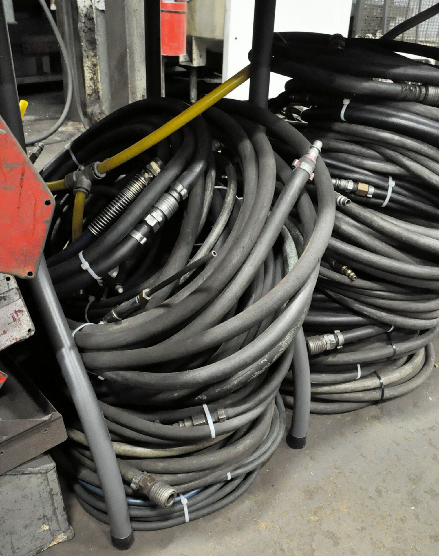 Lot-Air Hoses on Floor Under (1) Table, (E-7), (Yellow Tag) - Image 2 of 3