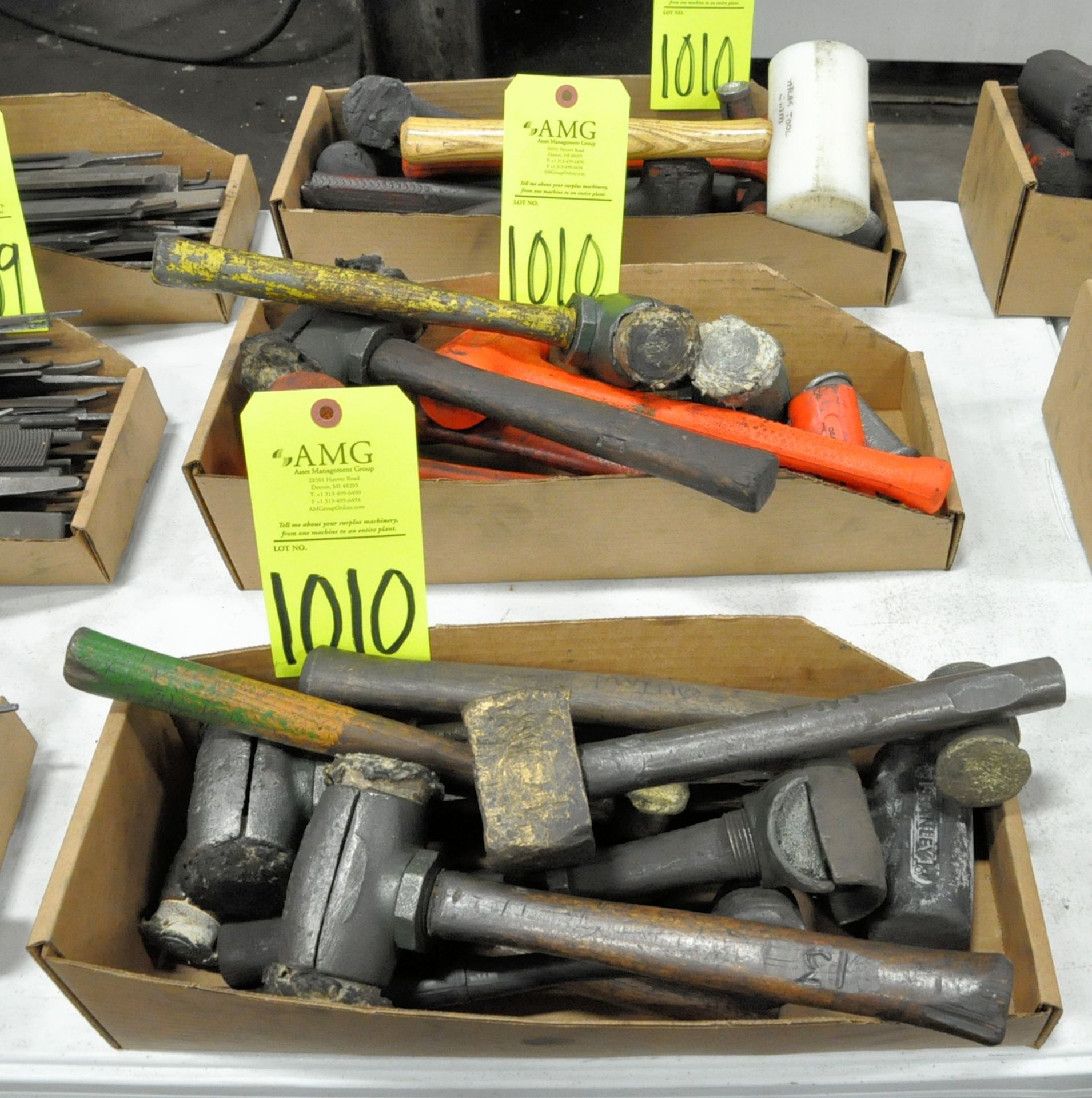 Lot-Dead Blow, Rubber Mallets and Brass Hammers in (3) Boxes, (E-7), (Yellow Tag)