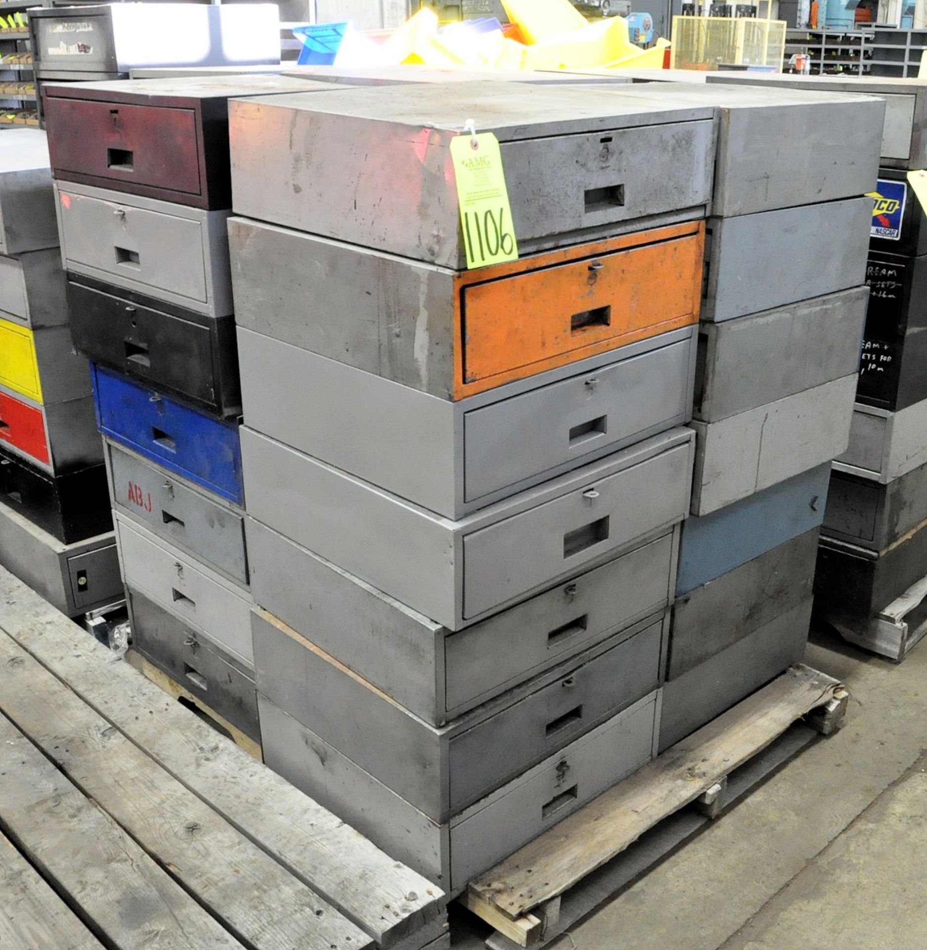 Lot-Steel Drawer Compartments on (1) Pallet, (G-14), (Yellow Tag)