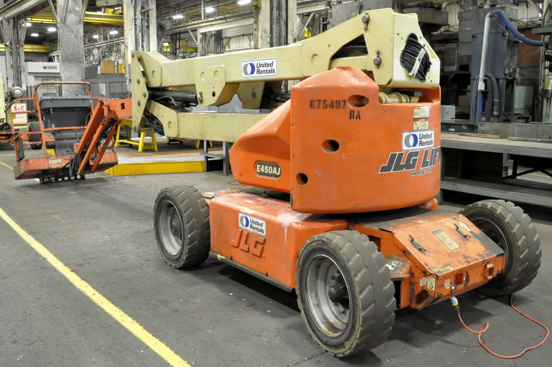 JLG Lift Model E450AJ, 45' Max. Height x 23.8' Maximum Reach,Electric Boom Manlift, S/n 0300105751, - Image 4 of 7