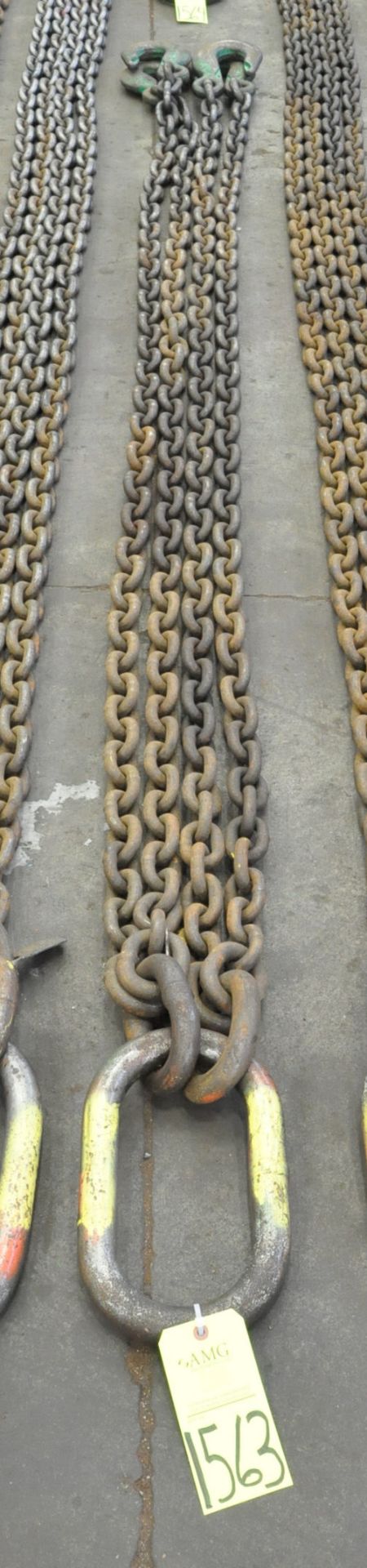 5/8" Link x 11' Long 4-Hook Chain Sling, Cert Tag, (G-19), (Yellow Tag)