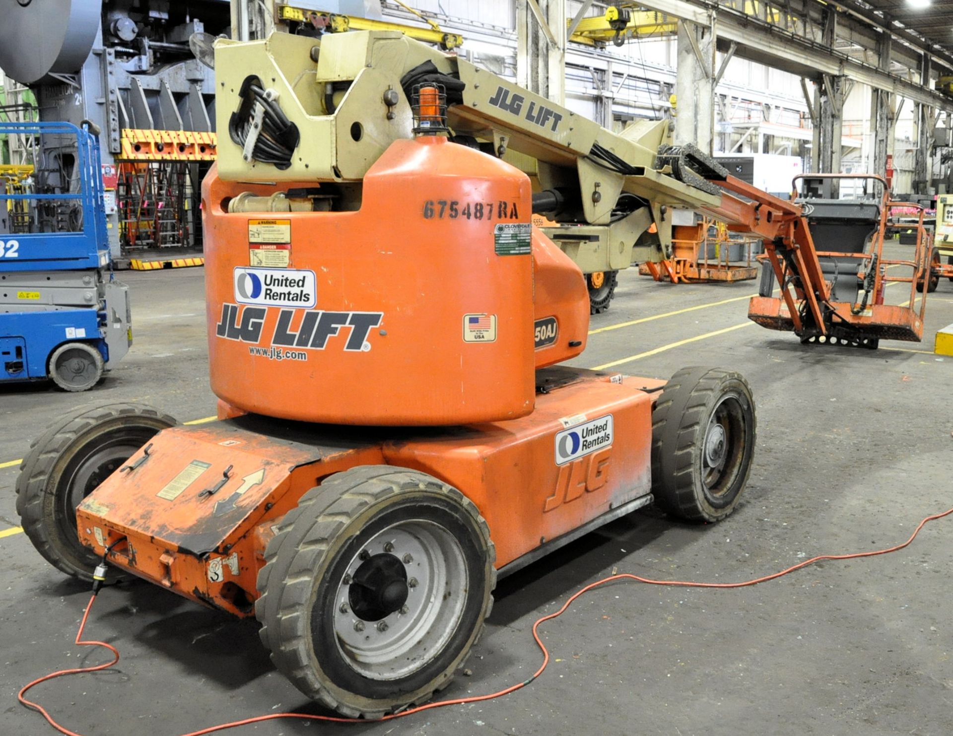 JLG Lift Model E450AJ, 45' Max. Height x 23.8' Maximum Reach,Electric Boom Manlift, S/n 0300105751, - Image 3 of 7