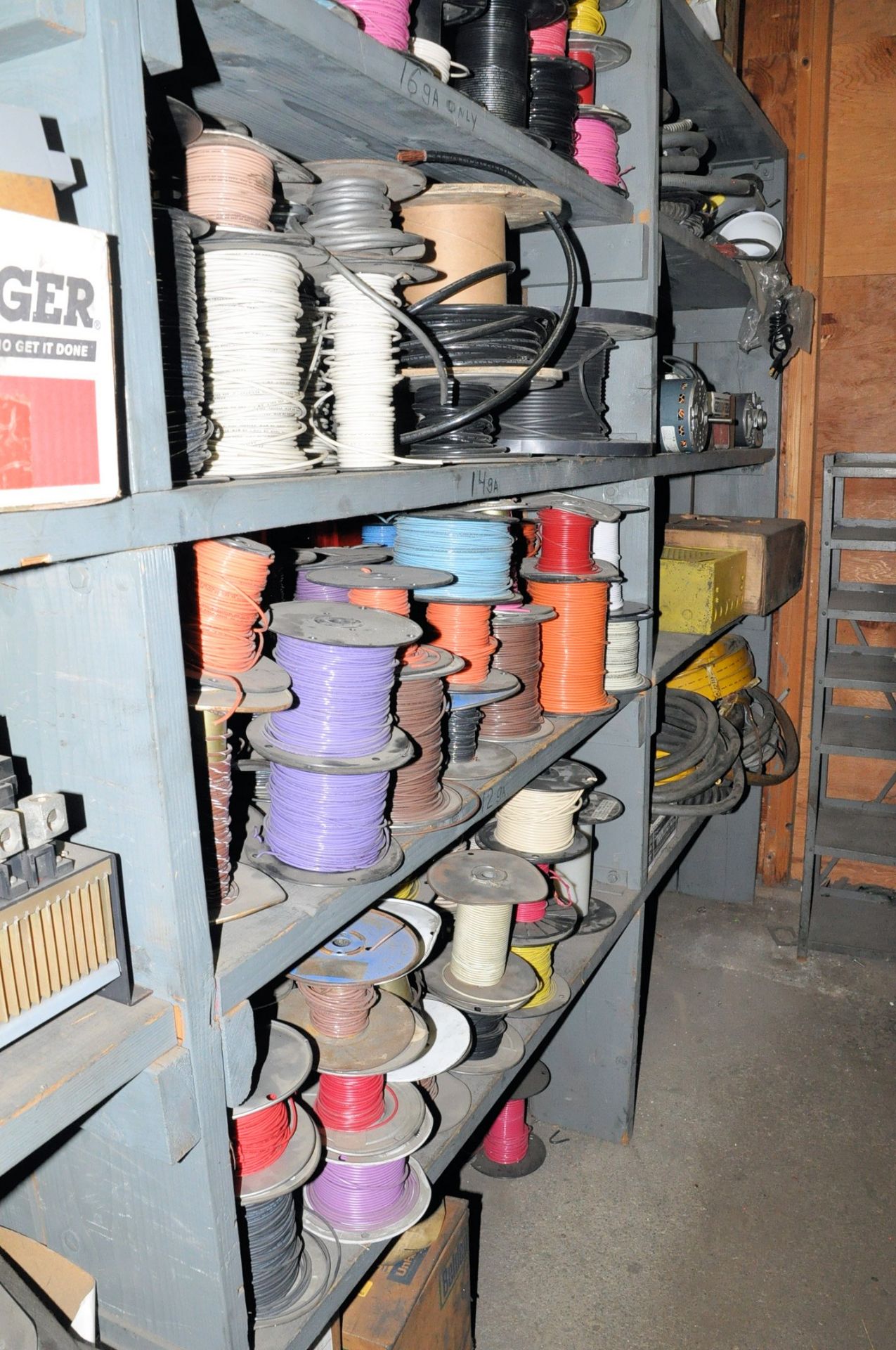 Lot-Electrical Maintenance with Shelving and Desk in Back Storeroom of Electrical Crib, (Pattern - Image 16 of 42