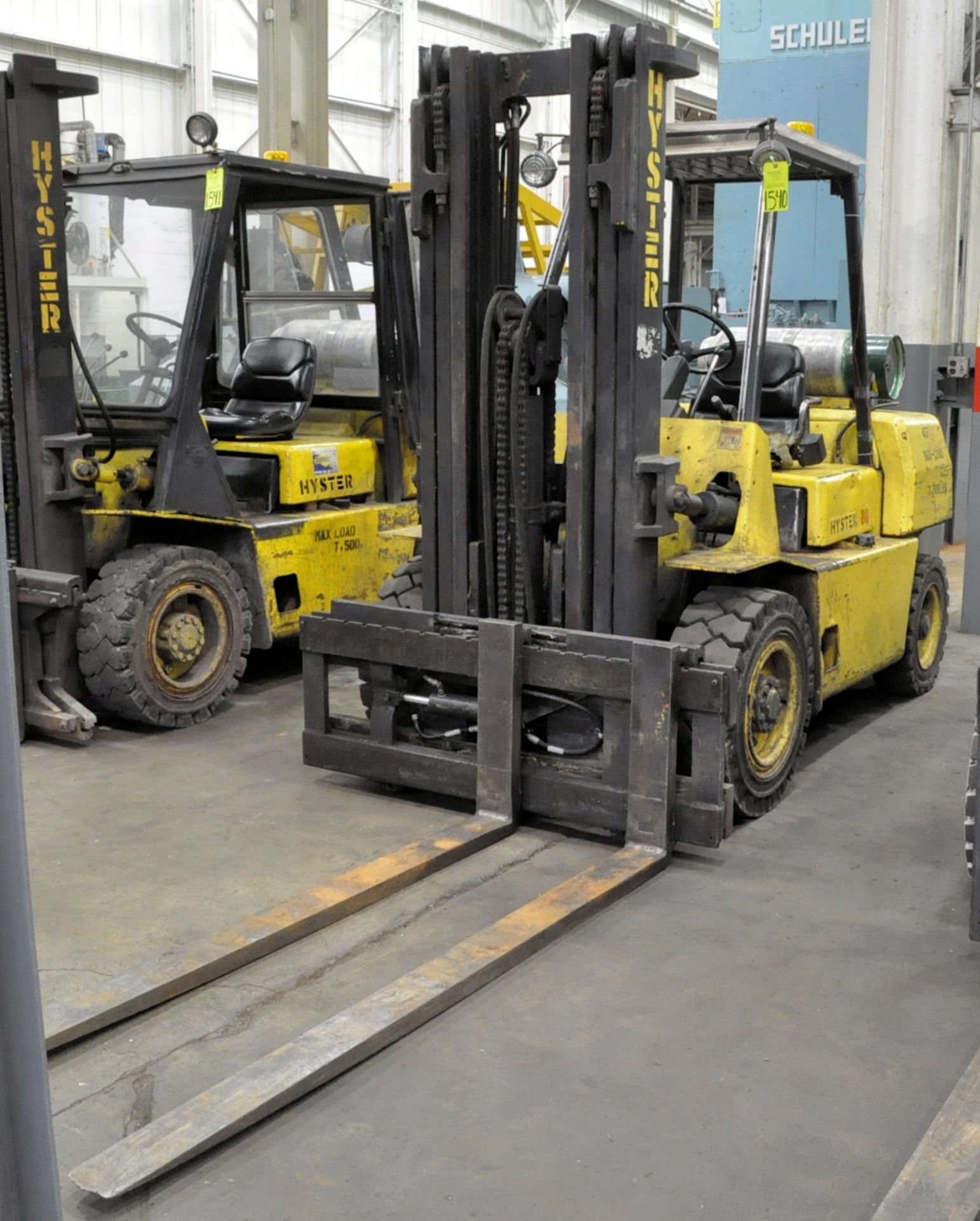 Hyster Model H80XL, 8,000-Lbs. Capacity LP Gas Forklift Truck, S/n F005D06989P, 169.5" Lift, Side