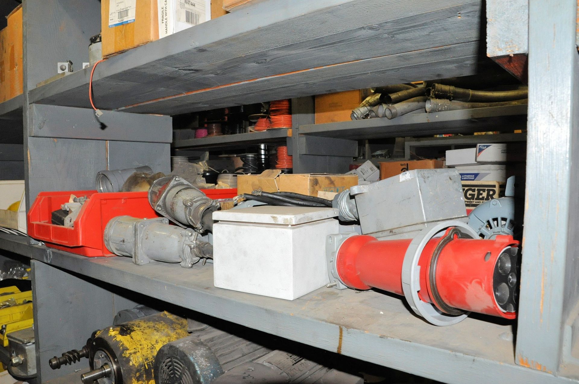 Lot-Electrical Maintenance with Shelving and Desk in Back Storeroom of Electrical Crib, (Pattern - Image 27 of 42