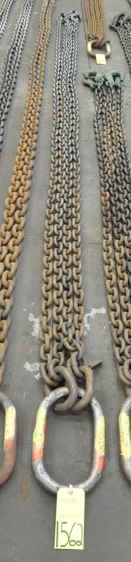 5/8" Link x 16' 6" Long 4-Hook Chain Sling, Cert Tag, (G-19), Tag)