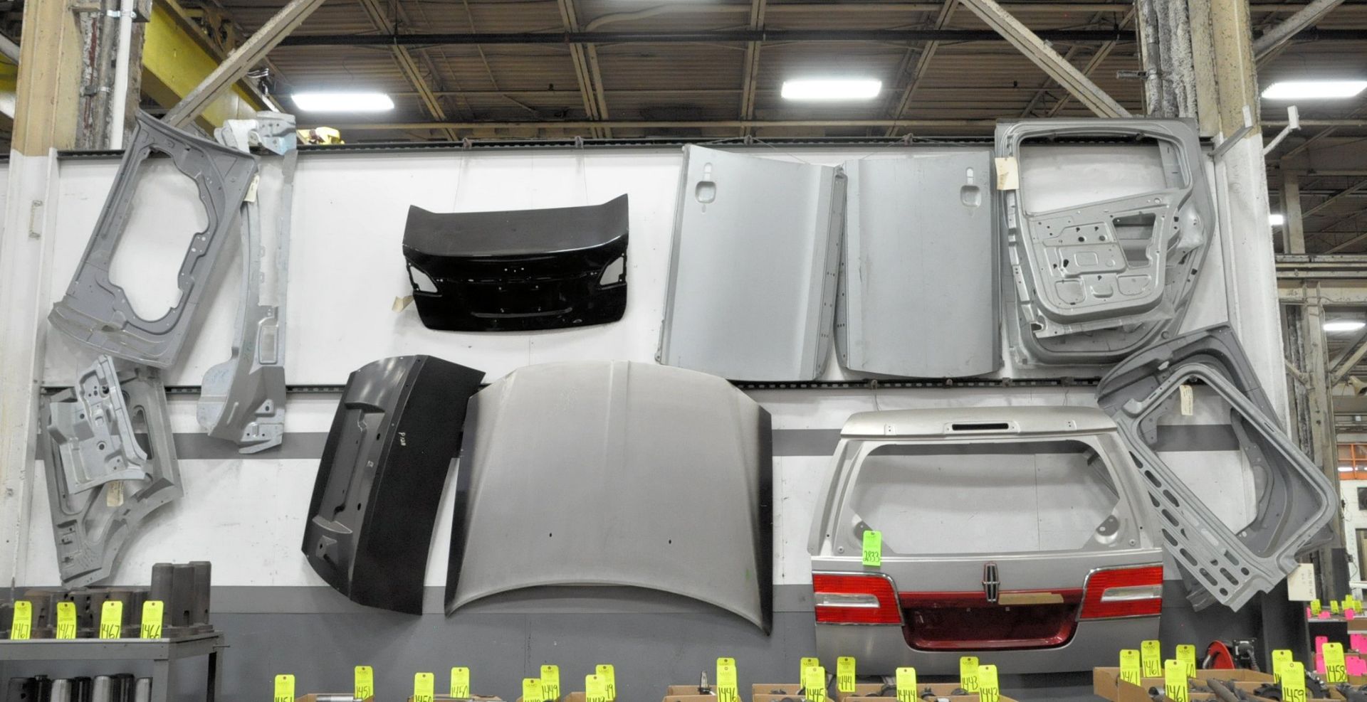 Lot-Body Panels and Stampings on (1) Wall in Pattern Shop, Press Line Bay, Warehouse Wall and CMM In - Image 4 of 12