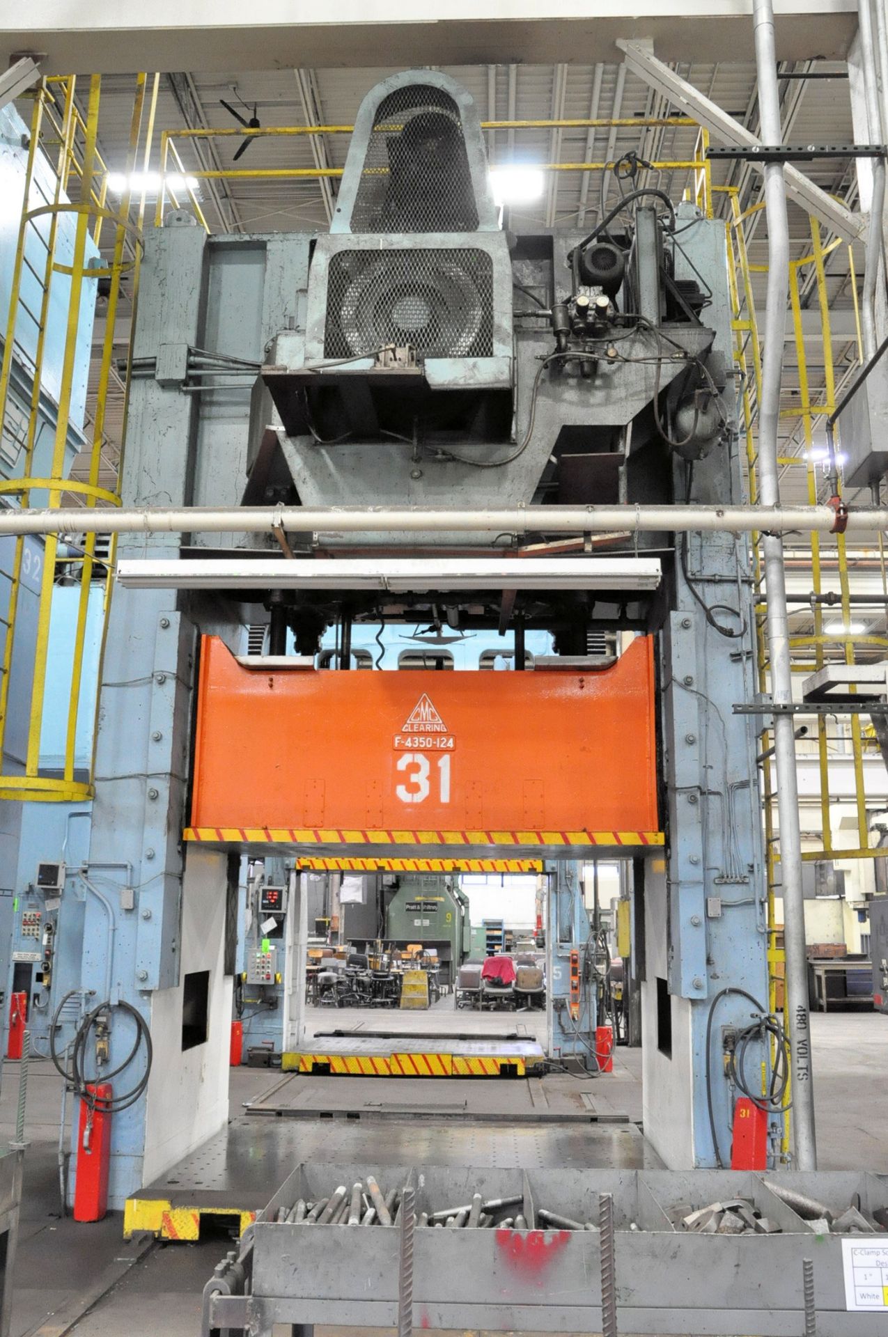 Clearing Model F-4-350-124, 350-Ton 4-Point Mechanical Straight Side Press, 124" x 108" x 6" Rolling - Bild 4 aus 9