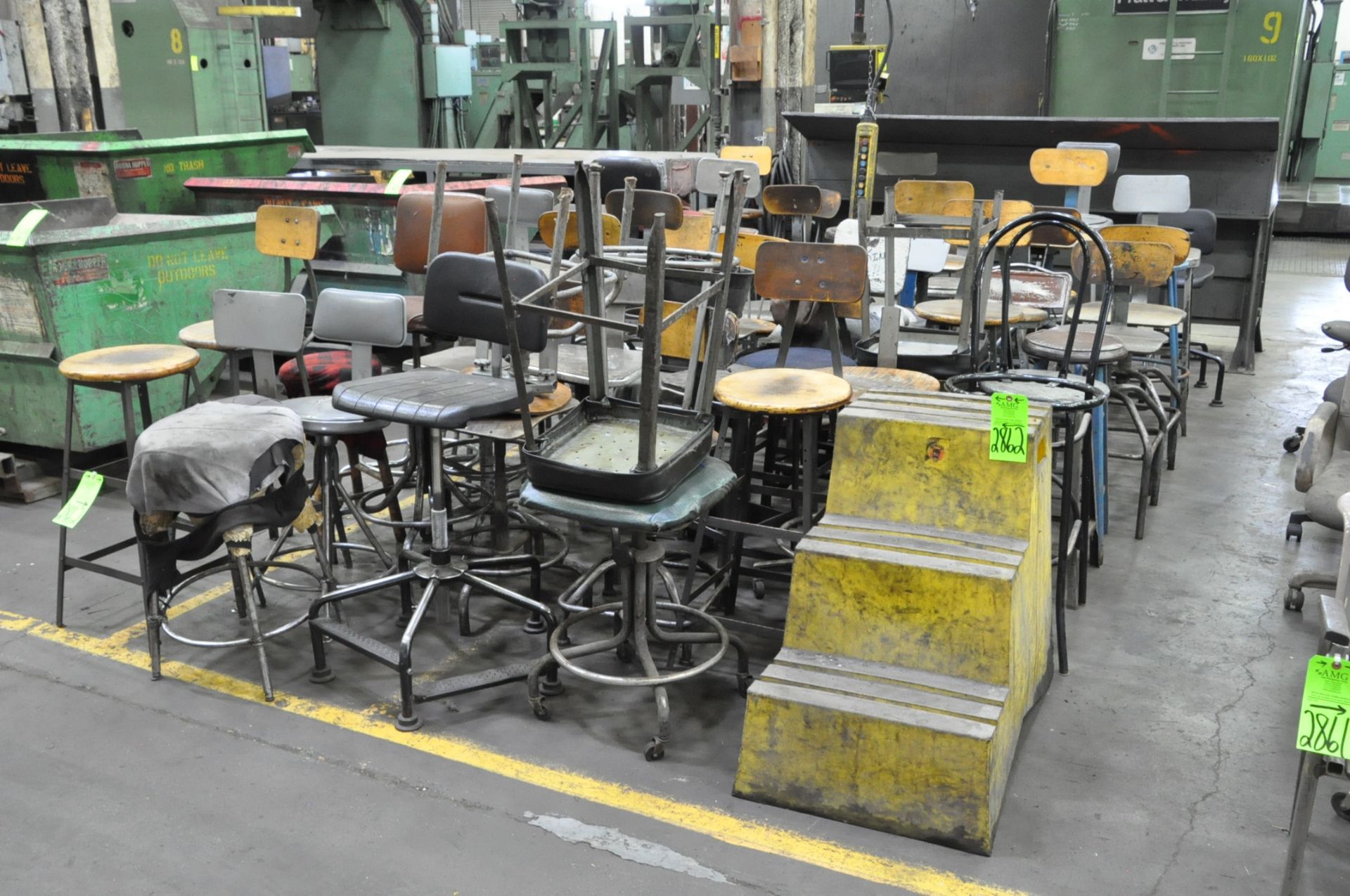 Lot-Shop Stools and Step, (D-21), (Green Tag)