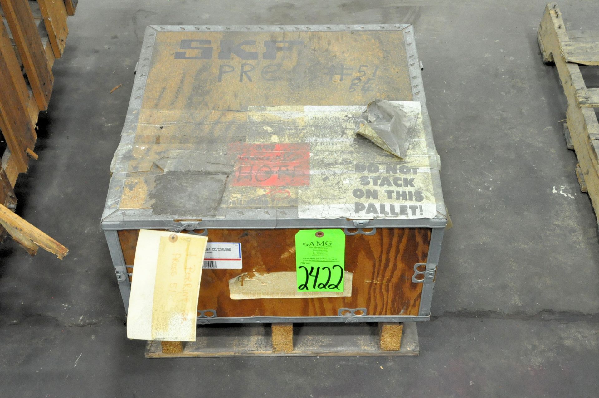 SKF Press Bearing in Crate (For Erfurt Press #s 51 or 54), (Green Tag)