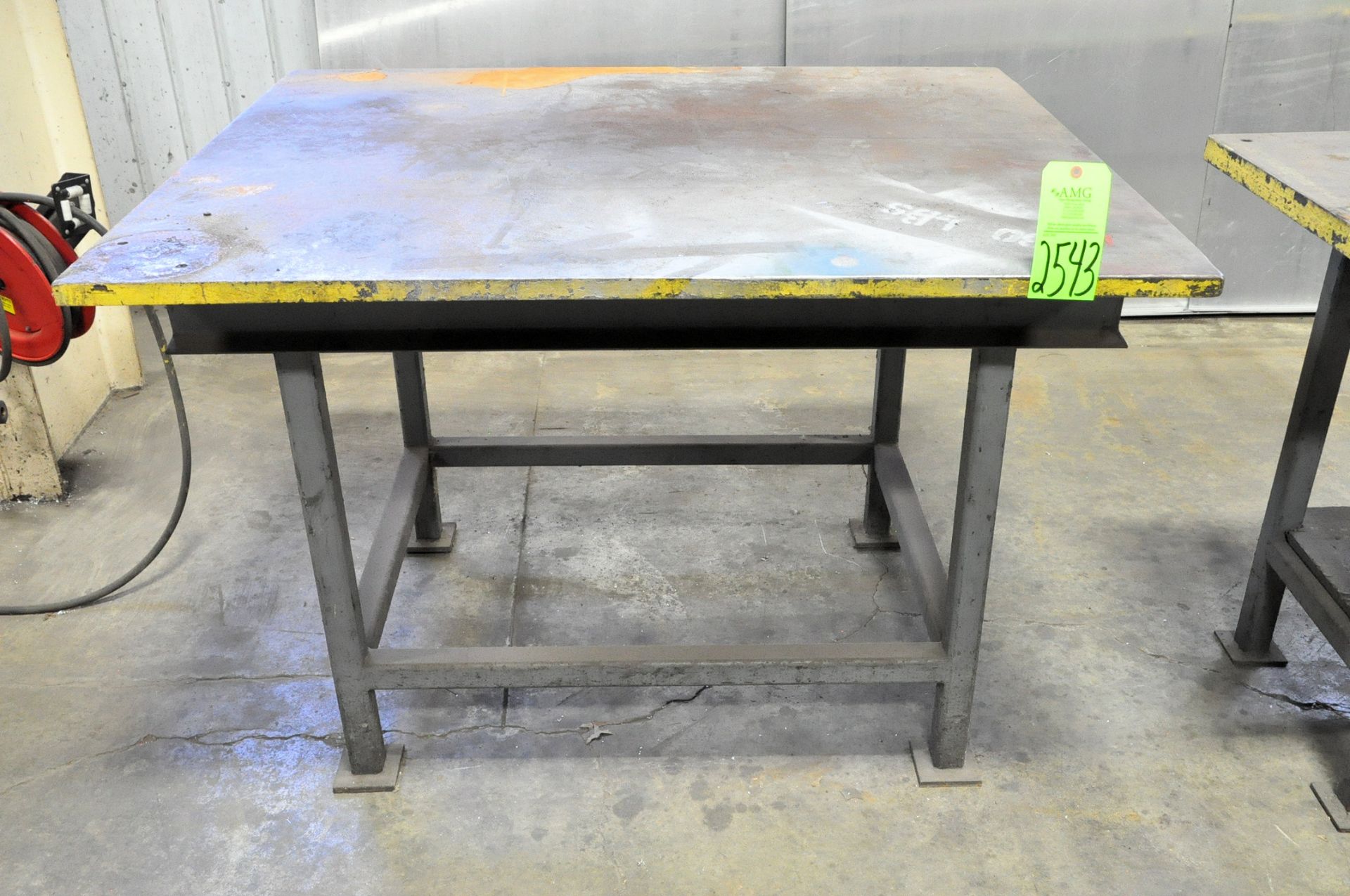 4" x 54" x 1" Steel Layout Table, (Laser Building), (Green Tag)