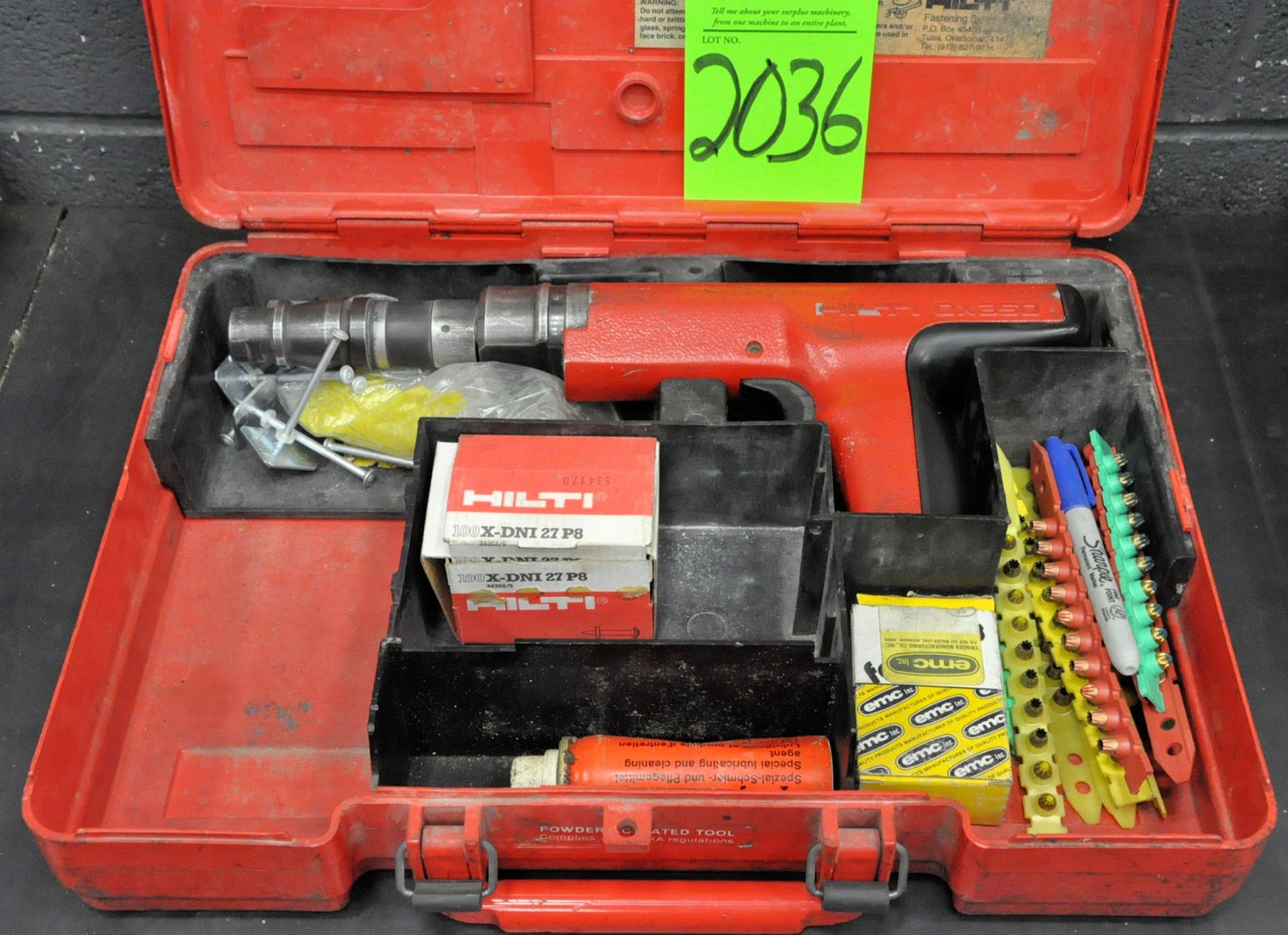 Hilti Shot Load Fastener Gun with Supply and Case, (G-19), (Green Tag)