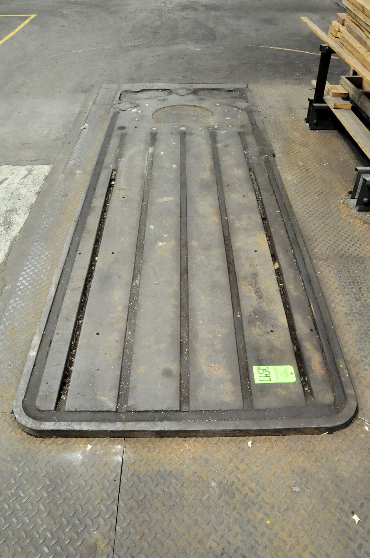 50" x 142 1/2" Steel Machine Base in Floor, (Formerly Column Radial Drill Base), (Pattern Shop), (Gr