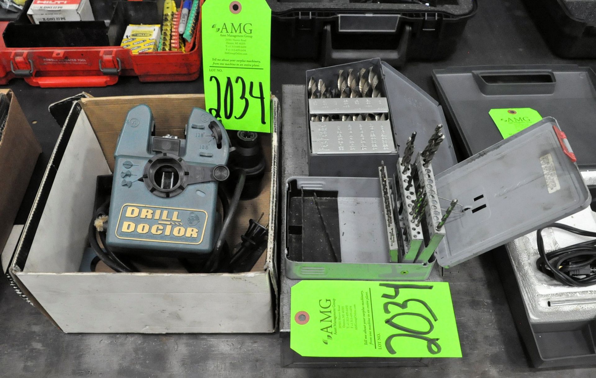 Lot-(3) Various Drill Indexes with Contents, with Drill Doctor in (1) Box, (G-19), (Green Tag)