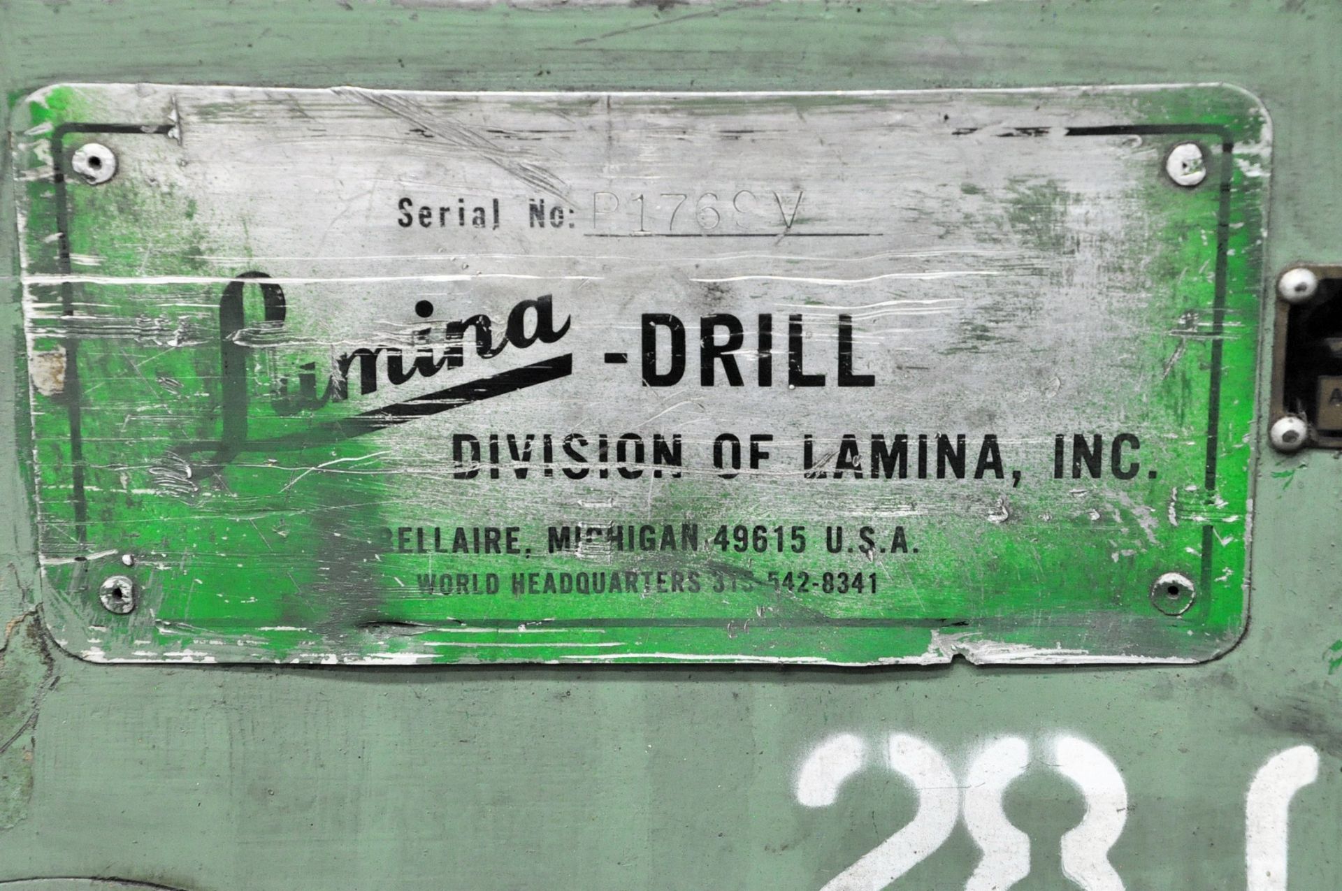 Lamina Portable Drill, S/n P1769V, (G-16), (Green Tag) - Image 3 of 3