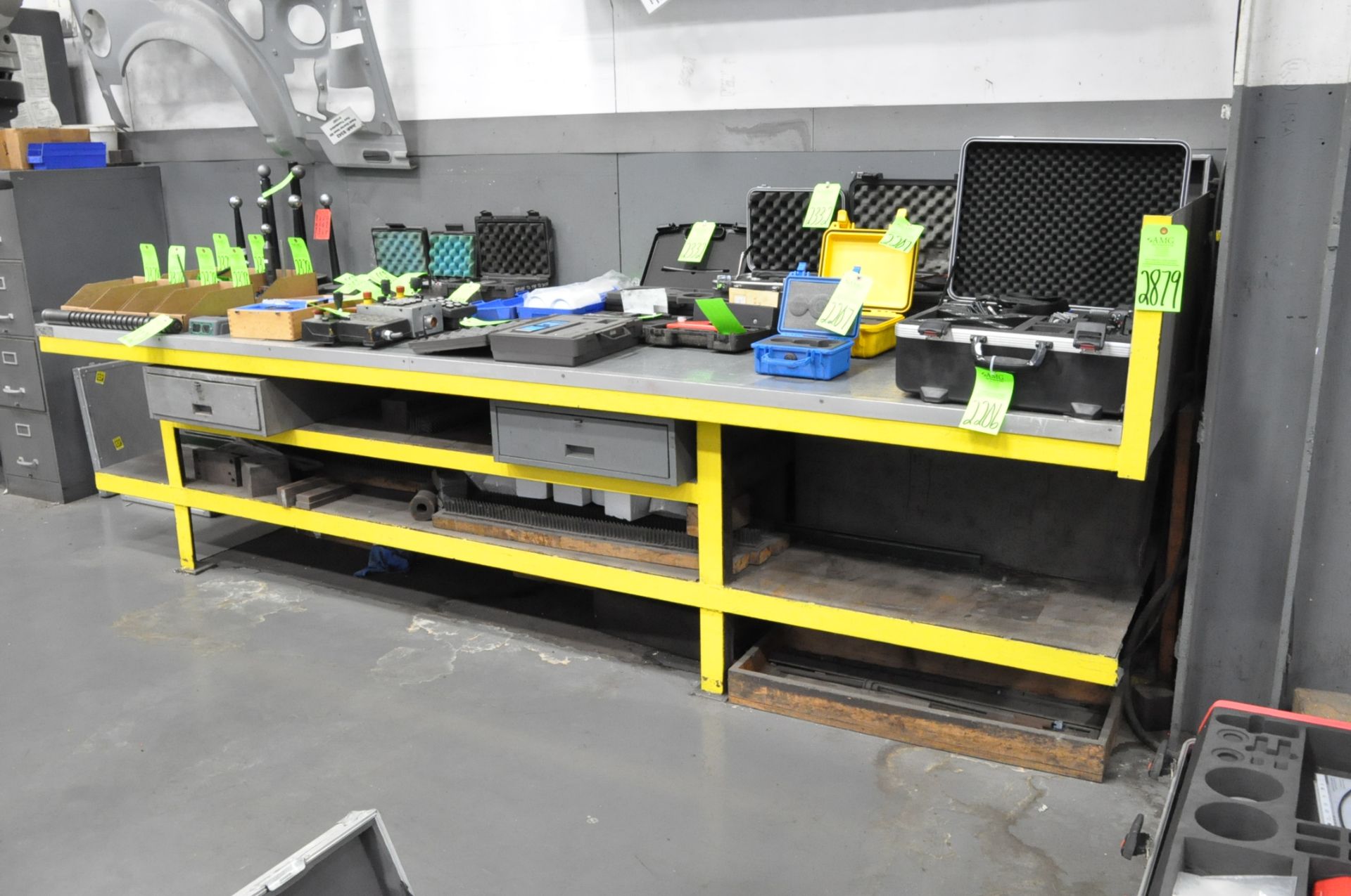 Lot-(5) Steel Work Tables and (1) Shelving Unit, (E-5), (Green Tag) - Image 3 of 3