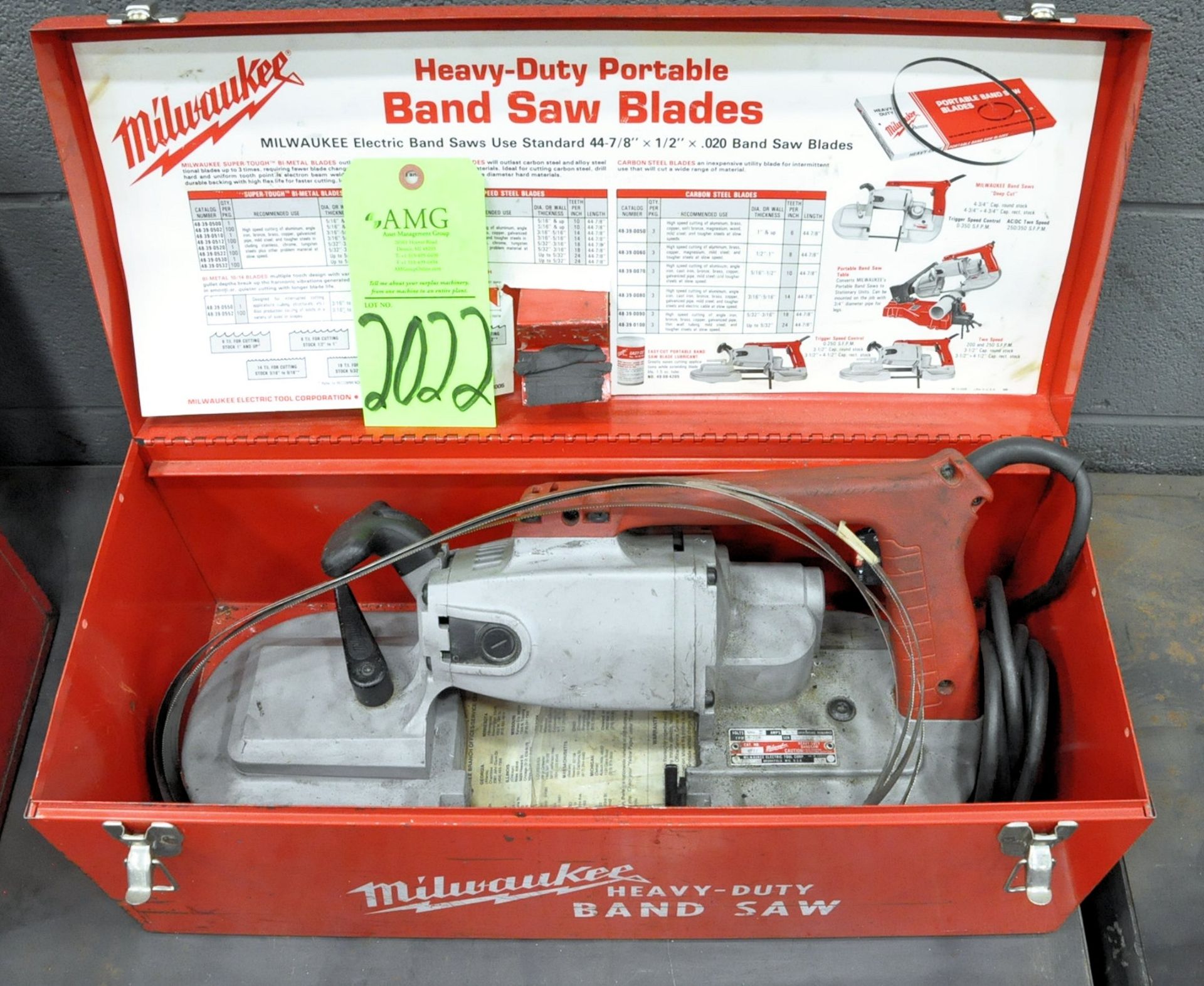 Milwaukee Electric Hand Held Portable Band Saw with Case, (G-19), (Green Tag)