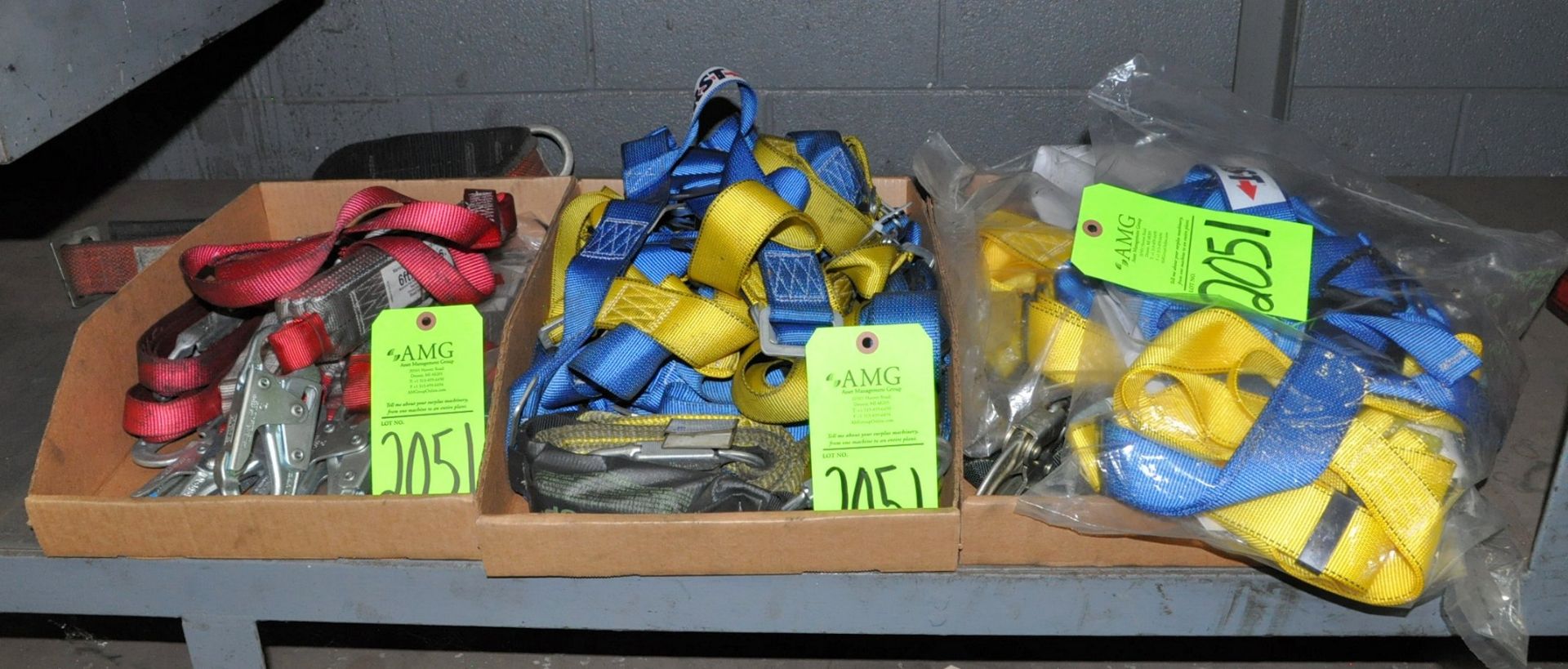 Lot-Safety Harnesses in (3) Boxes on Lower Shelf, (G-20), (Green Tag)