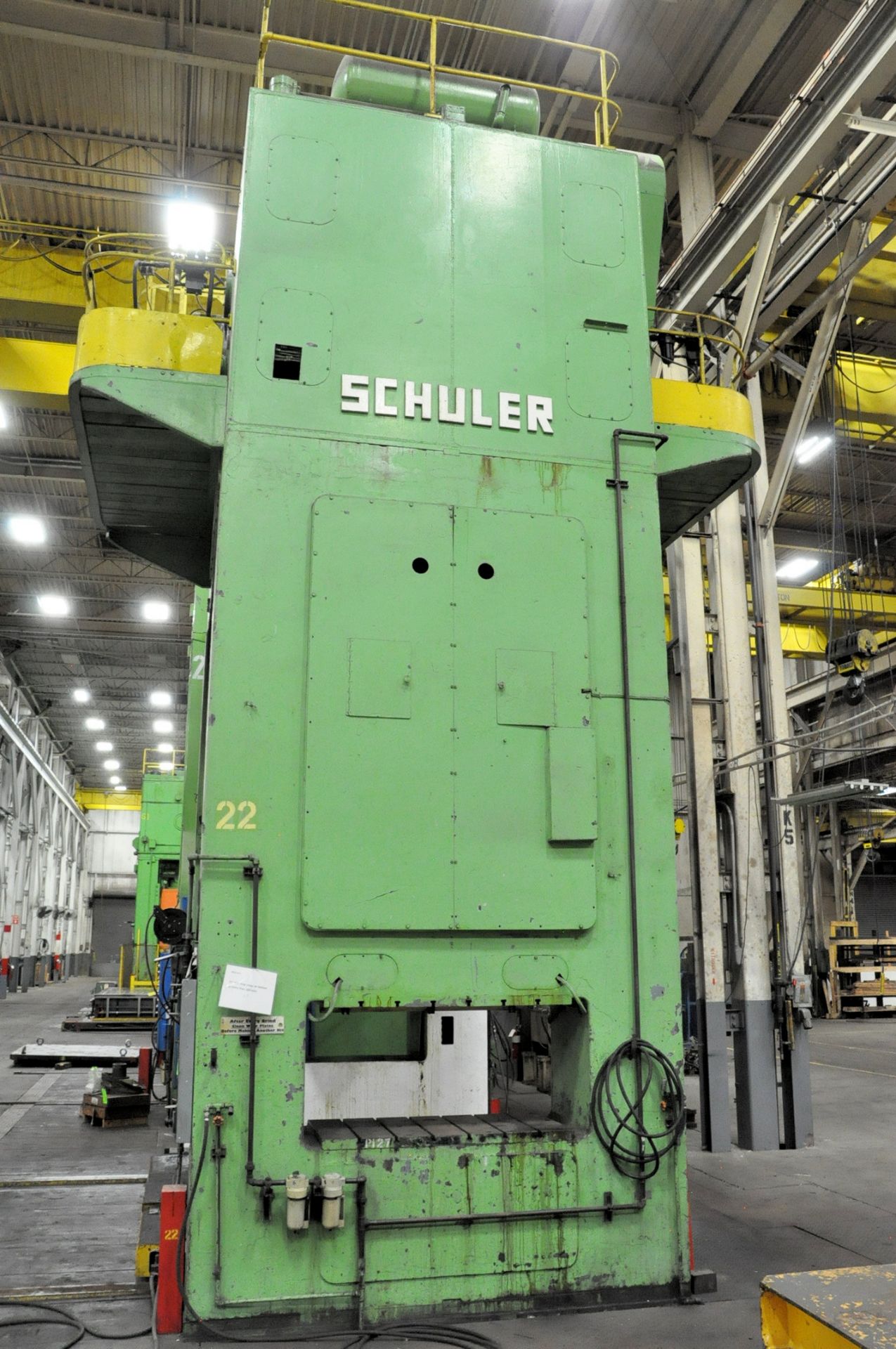Schuler Model P4E2S9400, 500-Ton Mechanical Straight Side press,141" x 96" Double Crank Press, S/n A - Bild 2 aus 9