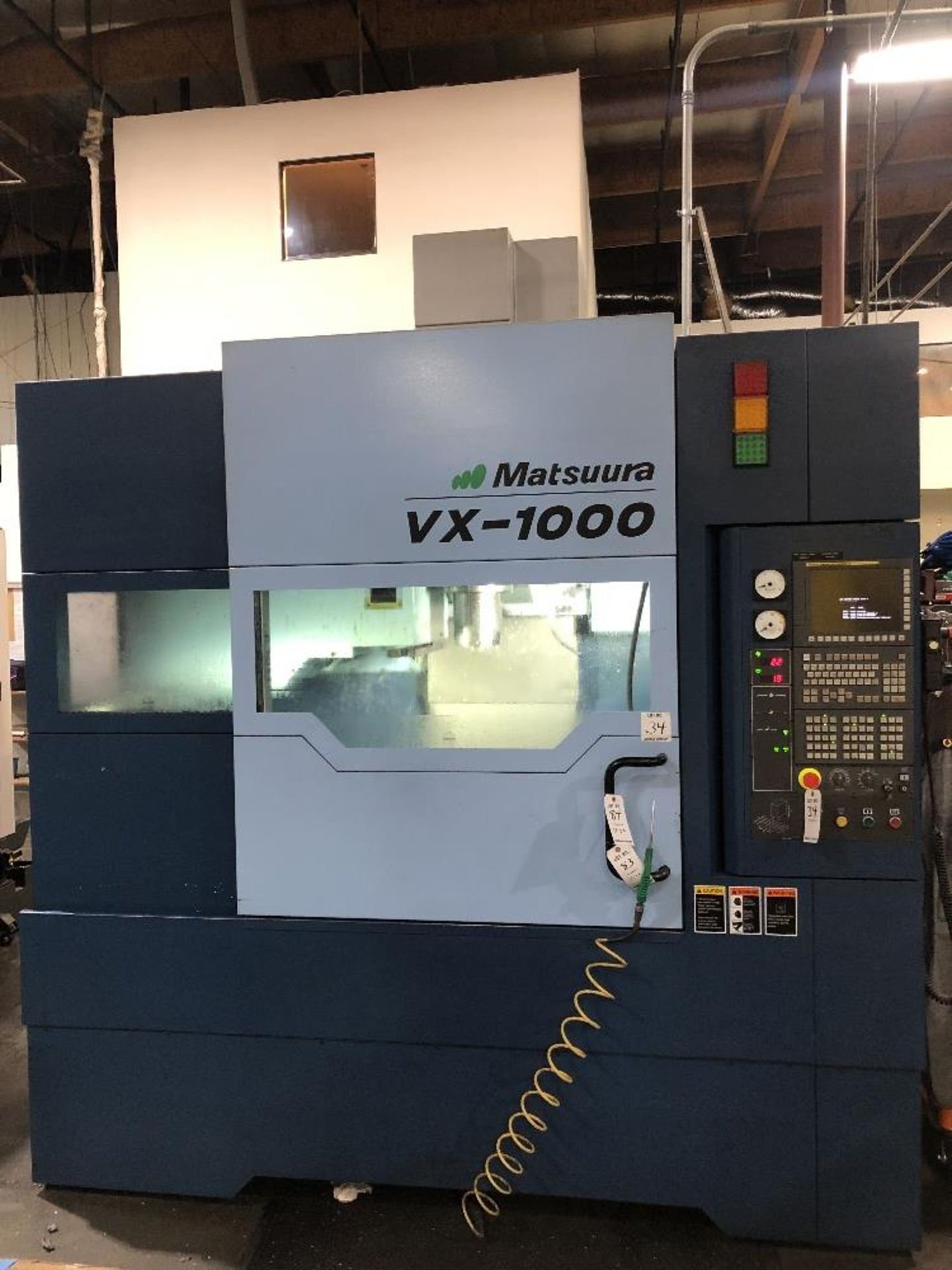 2014 Matsuura VX-1000 Vertical Machining Center- 30 tool ATC, 15,000 rpm spindle speed, 40 taper