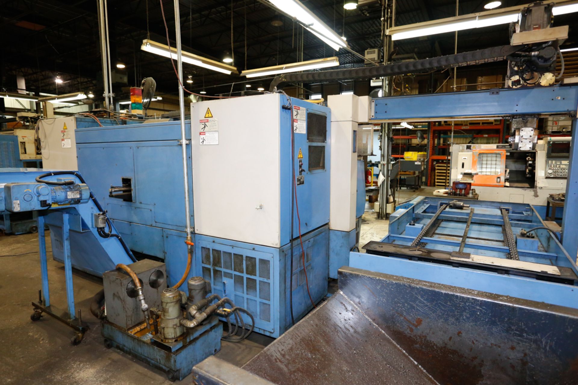 1990 MAZAK 2 AXIS DUAL SPINDLE TURNING CENTER MODEL MULTIPLEX 620 / GL100, S/N 93601, MAZATROL T32-6 - Image 14 of 15