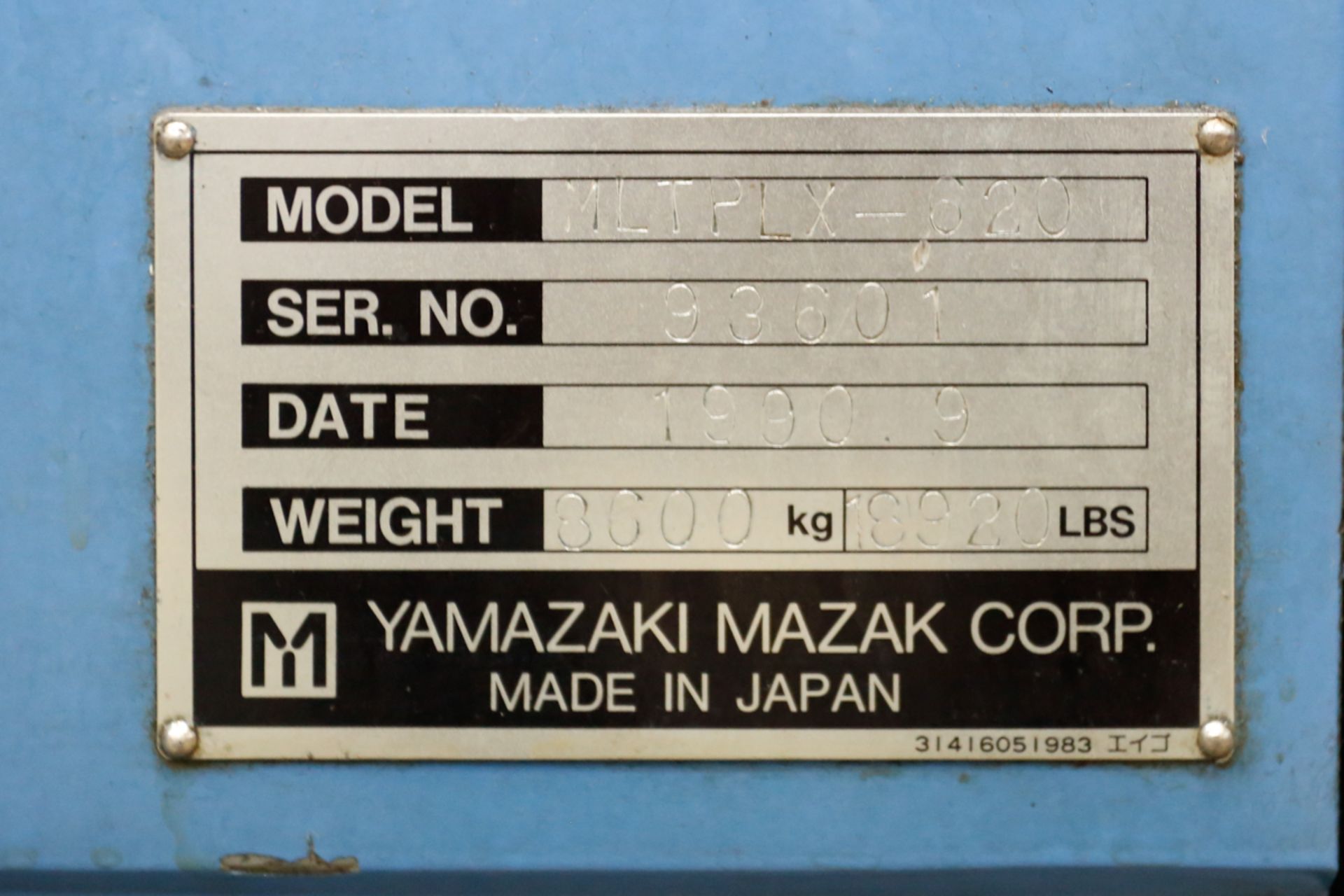 1990 MAZAK 2 AXIS DUAL SPINDLE TURNING CENTER MODEL MULTIPLEX 620 / GL100, S/N 93601, MAZATROL T32-6 - Image 11 of 15