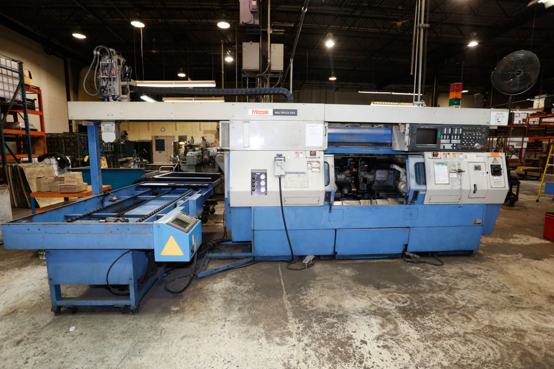 1990 MAZAK 2 AXIS DUAL SPINDLE TURNING CENTER MODEL MULTIPLEX 620 / GL100, S/N 93601, MAZATROL T32-6