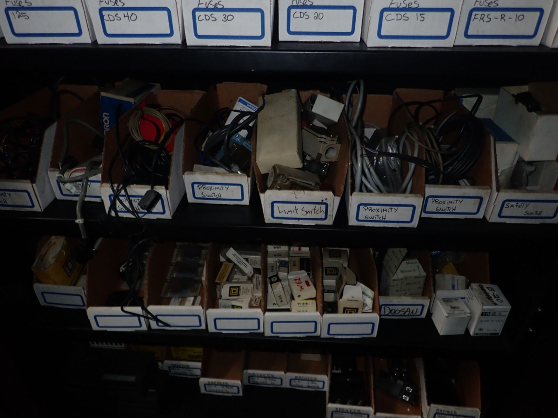 LOT OF ASSORTED FUSES, BREAKERS, ETC (CONTENT OF THE CABINET ONLY) - Image 2 of 4