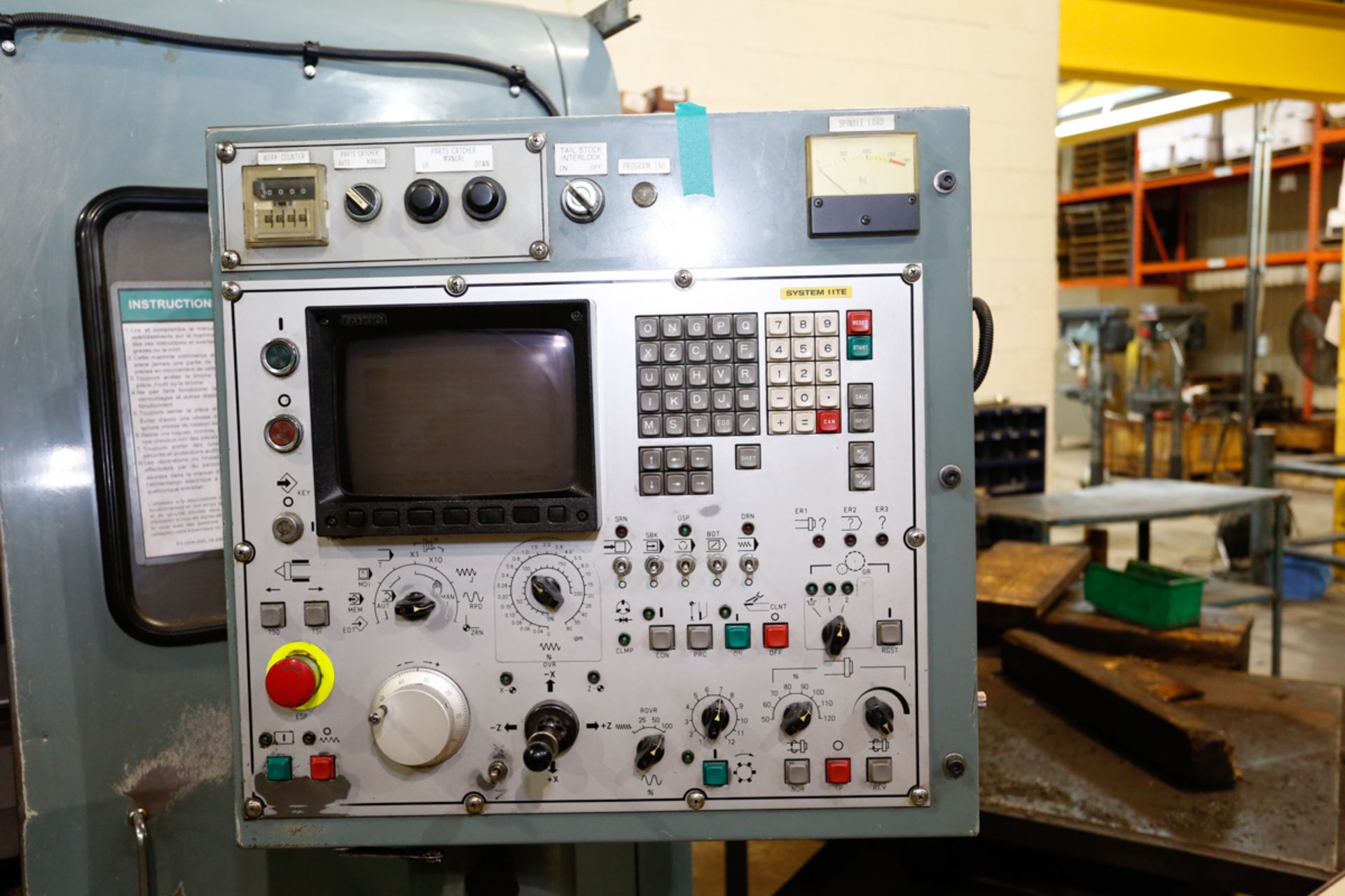 MORI SEIKI 2 AXIS CNC LATHE MODEL SL-3, S/N 4375, FANUC SYSTEM 11TE CNC CONTROL, 12 POSITION TURRET, - Image 4 of 5