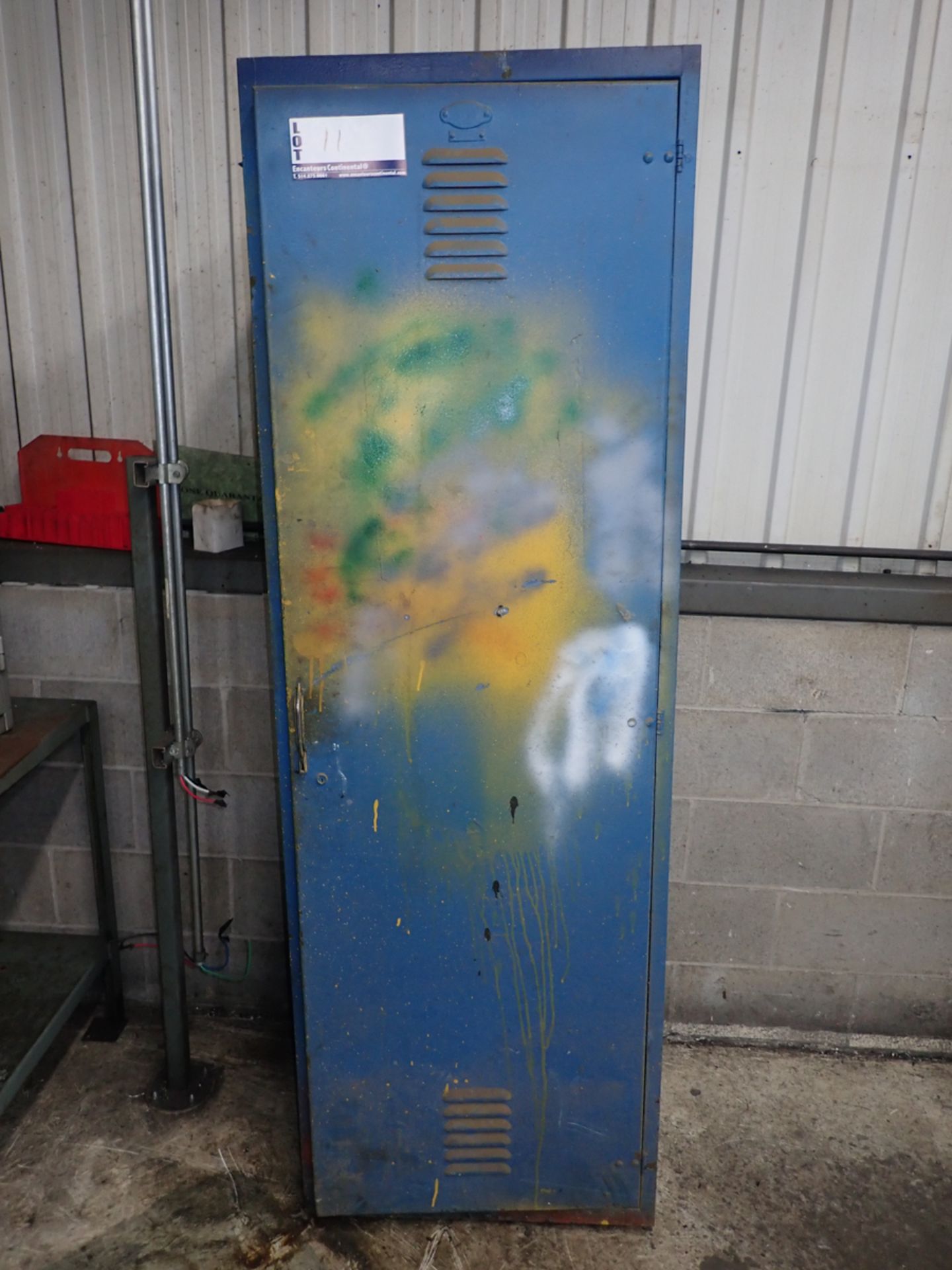 METAL CABINET 24"X70"X18" WITH ASSORTED PAINT