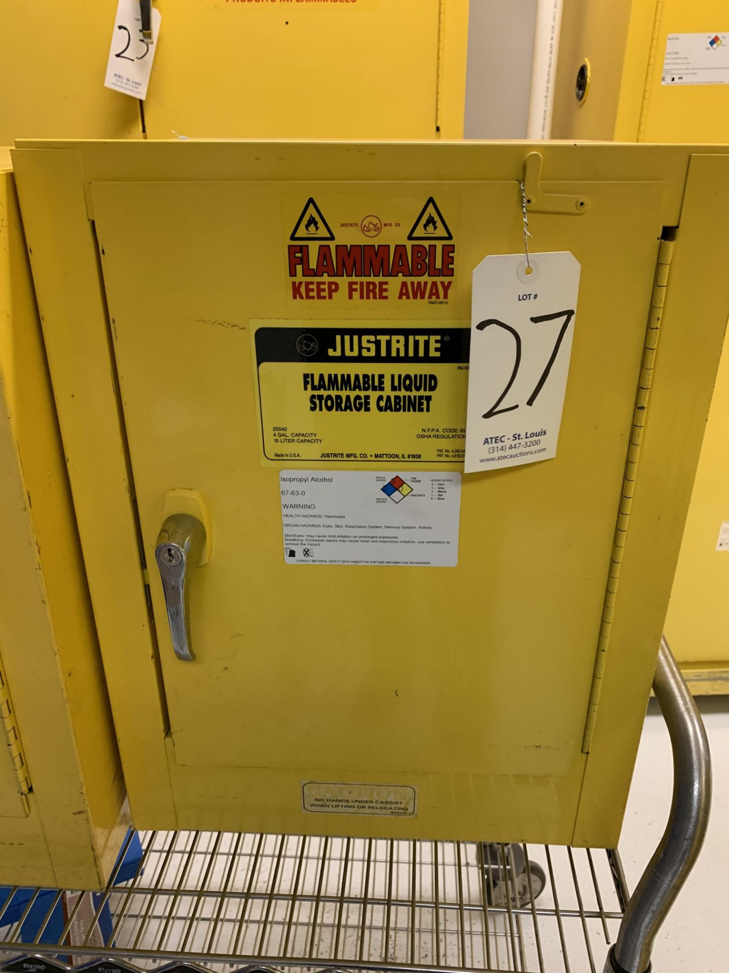 Justrite 25042 4-Gallon Flammable Storage Cabinet