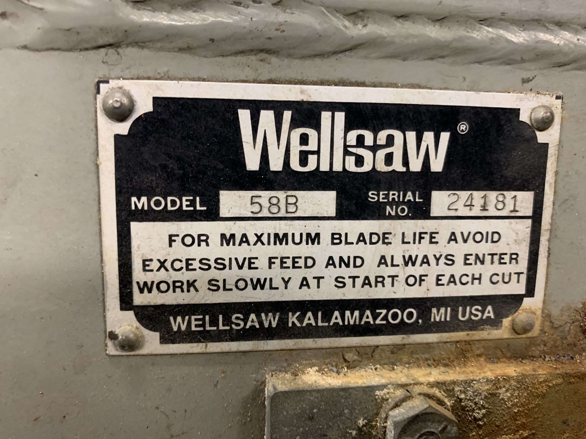 Wellsaw Horizontal Bandsaw - Image 2 of 4