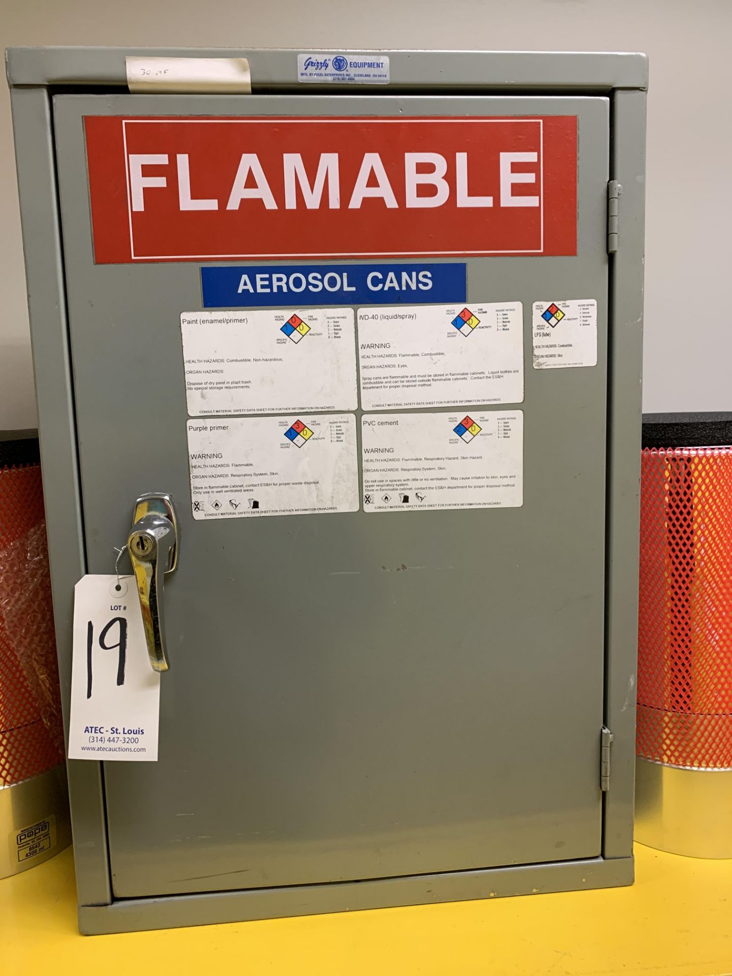 Grizzly Equipment Flammable Aerosol Can Storage Cabinet