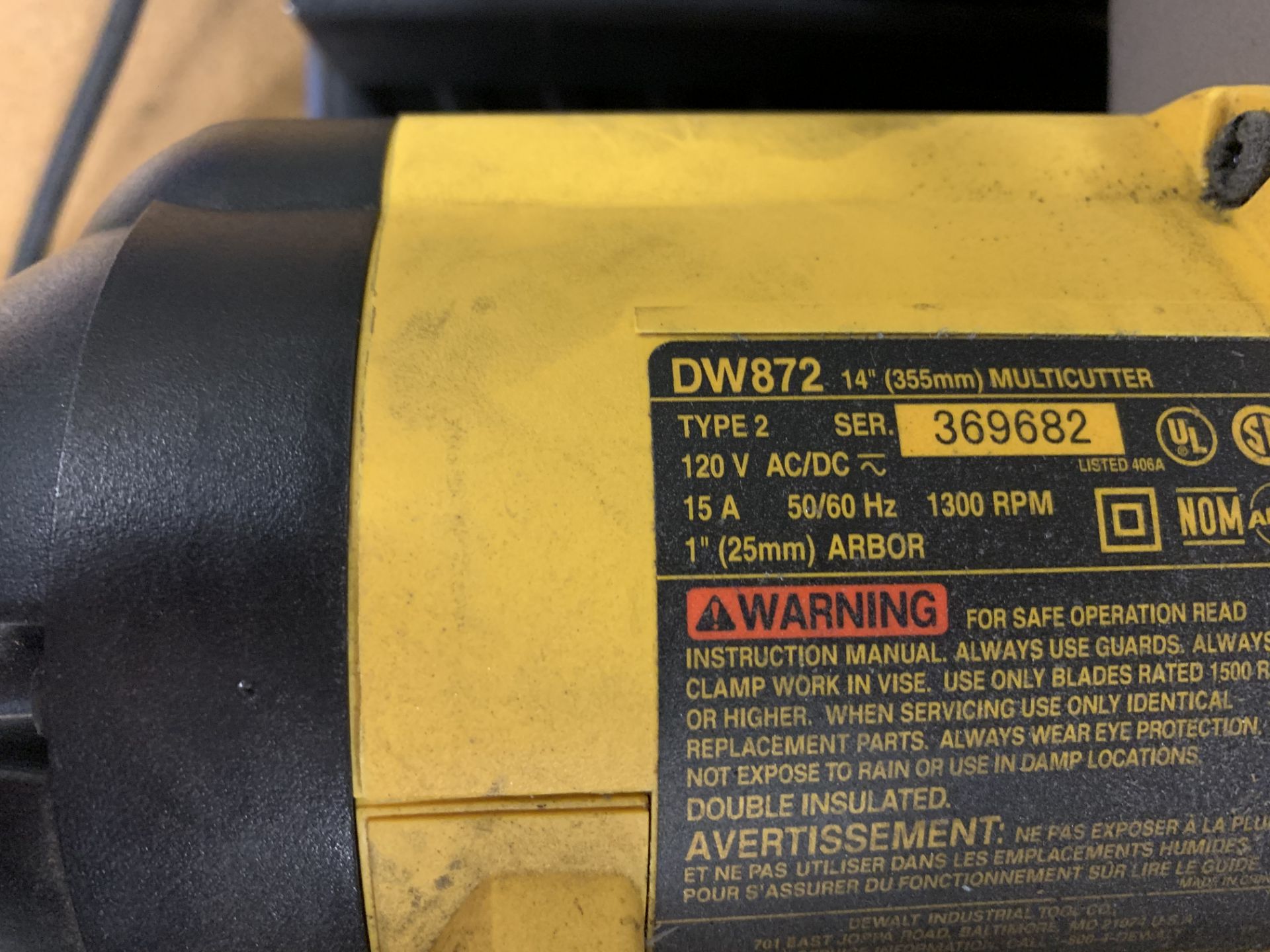 DeWalt 14" Multicutter - Image 4 of 4