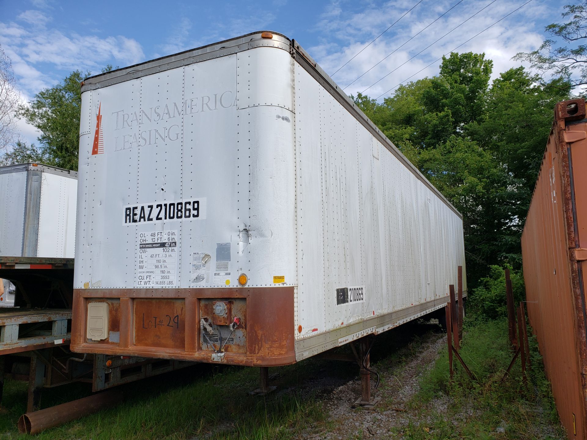 1992 Fruehauf 48' Van Trailer - Image 2 of 6