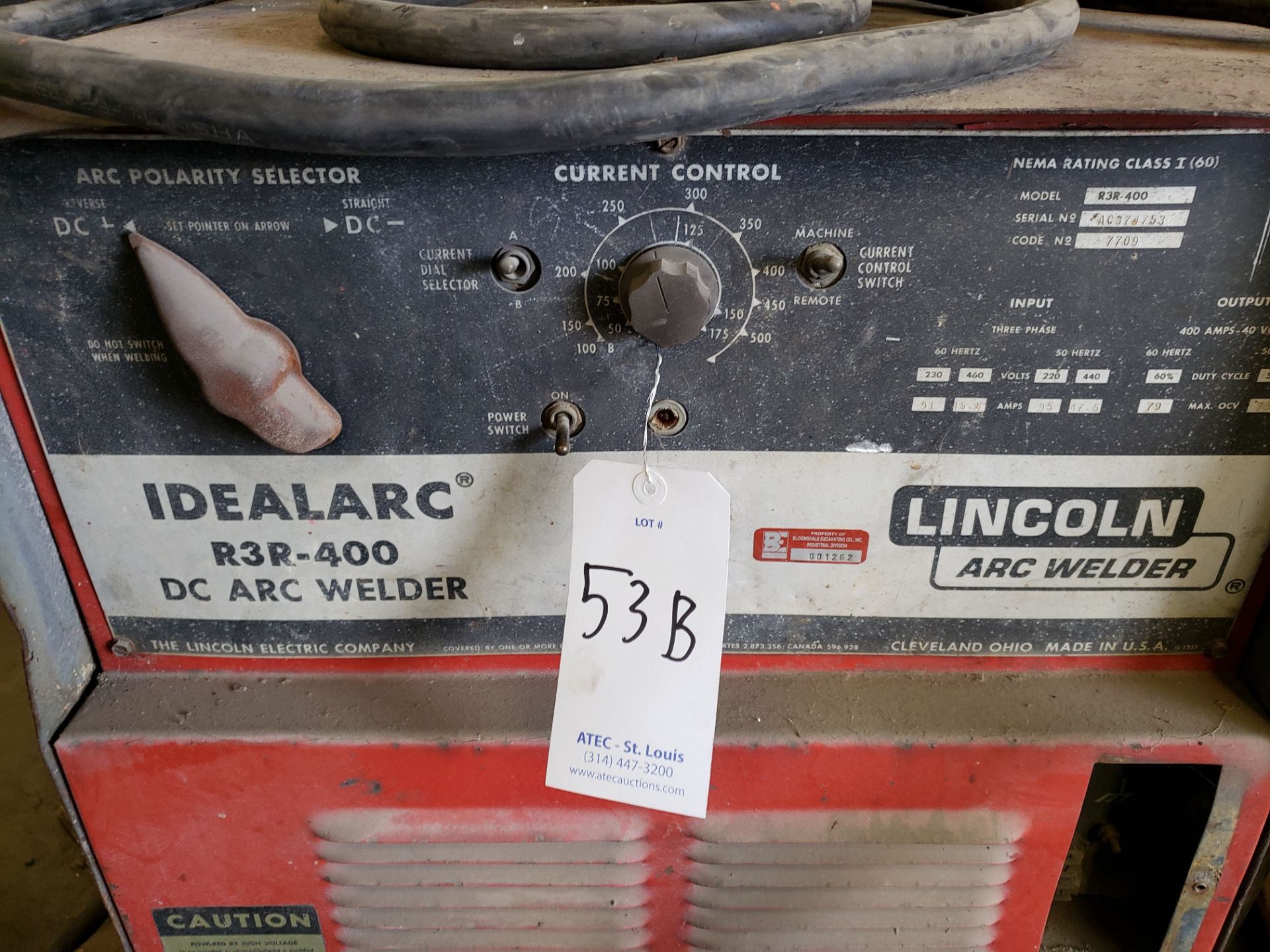 Lincoln IdealArc R3R-400 DC Arc Welder - Image 3 of 4