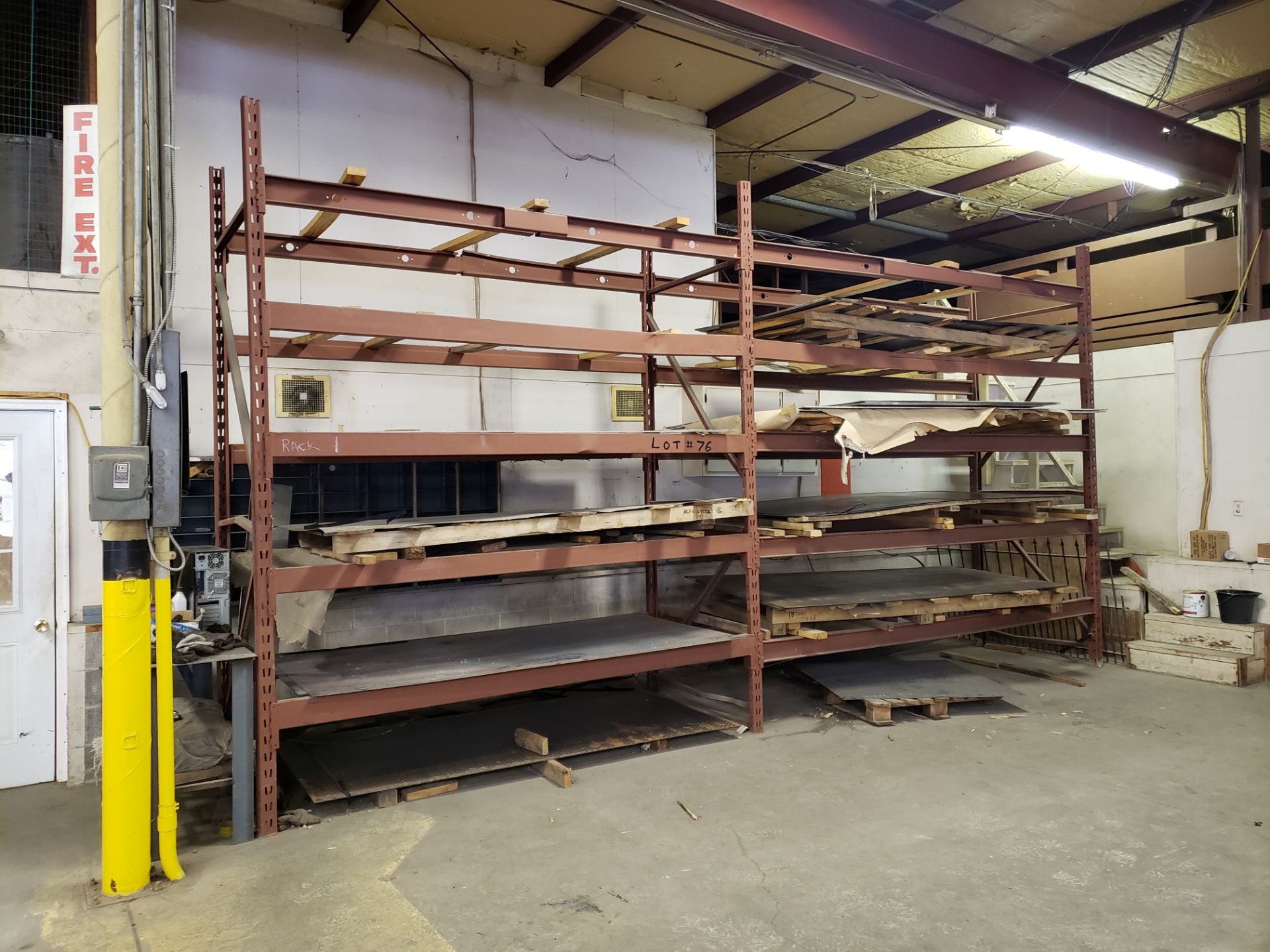 Lot of (2) Sections Medium Duty Pallet Rack