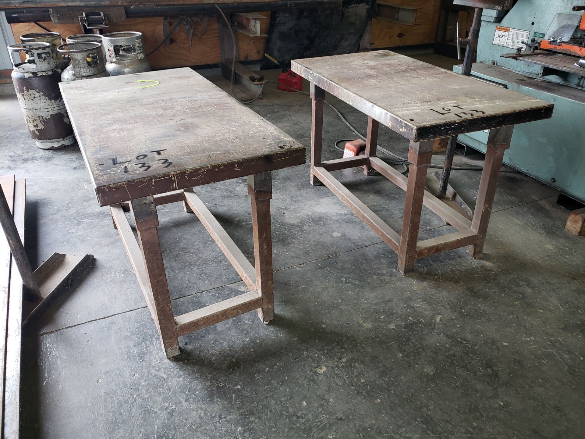 Lot of (2) Steel Tables