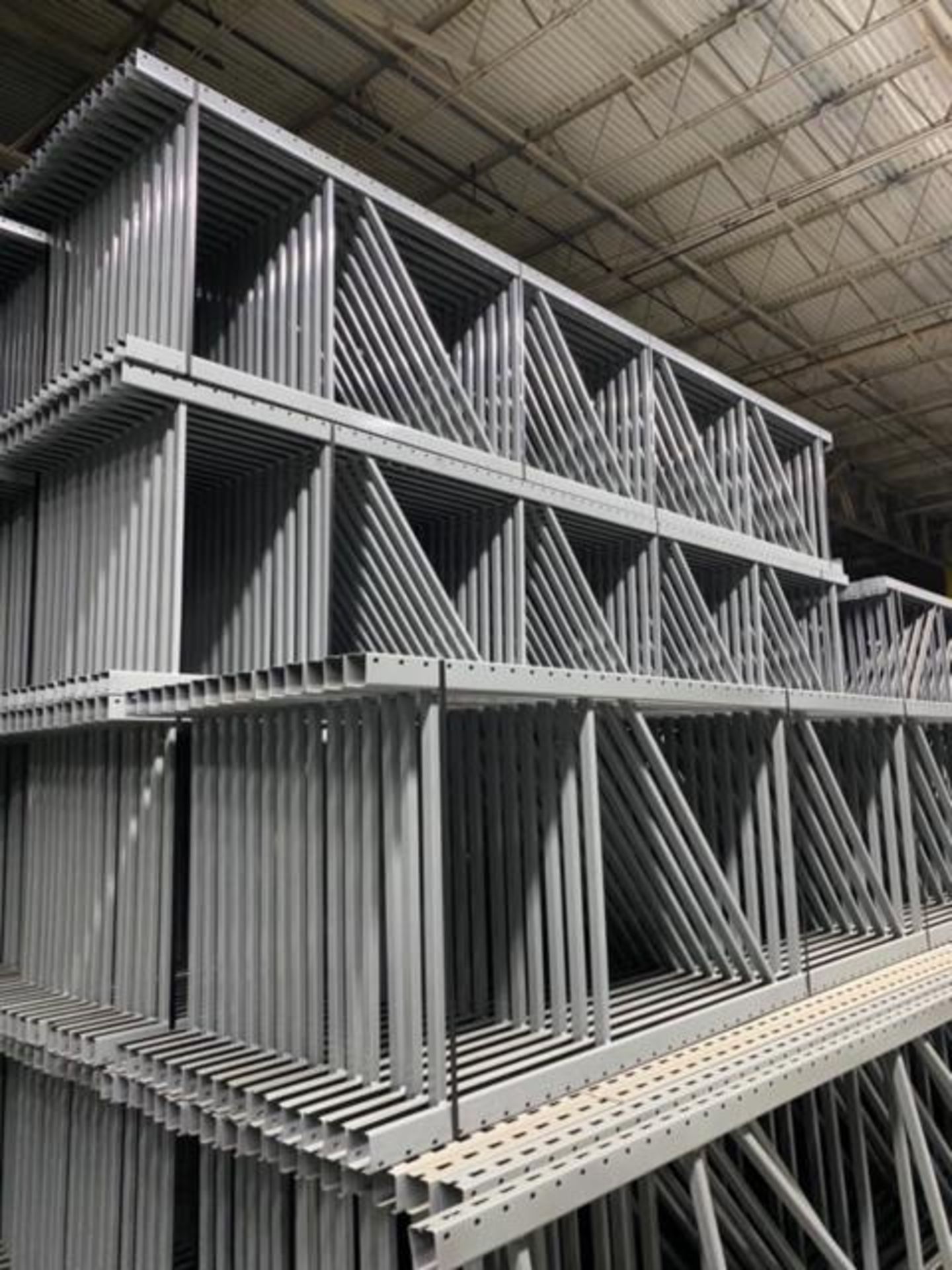 14 BAYS OF 16'H X 42"D X 144"L KEYSTONE STYLE PALLET RACKS - Image 4 of 6