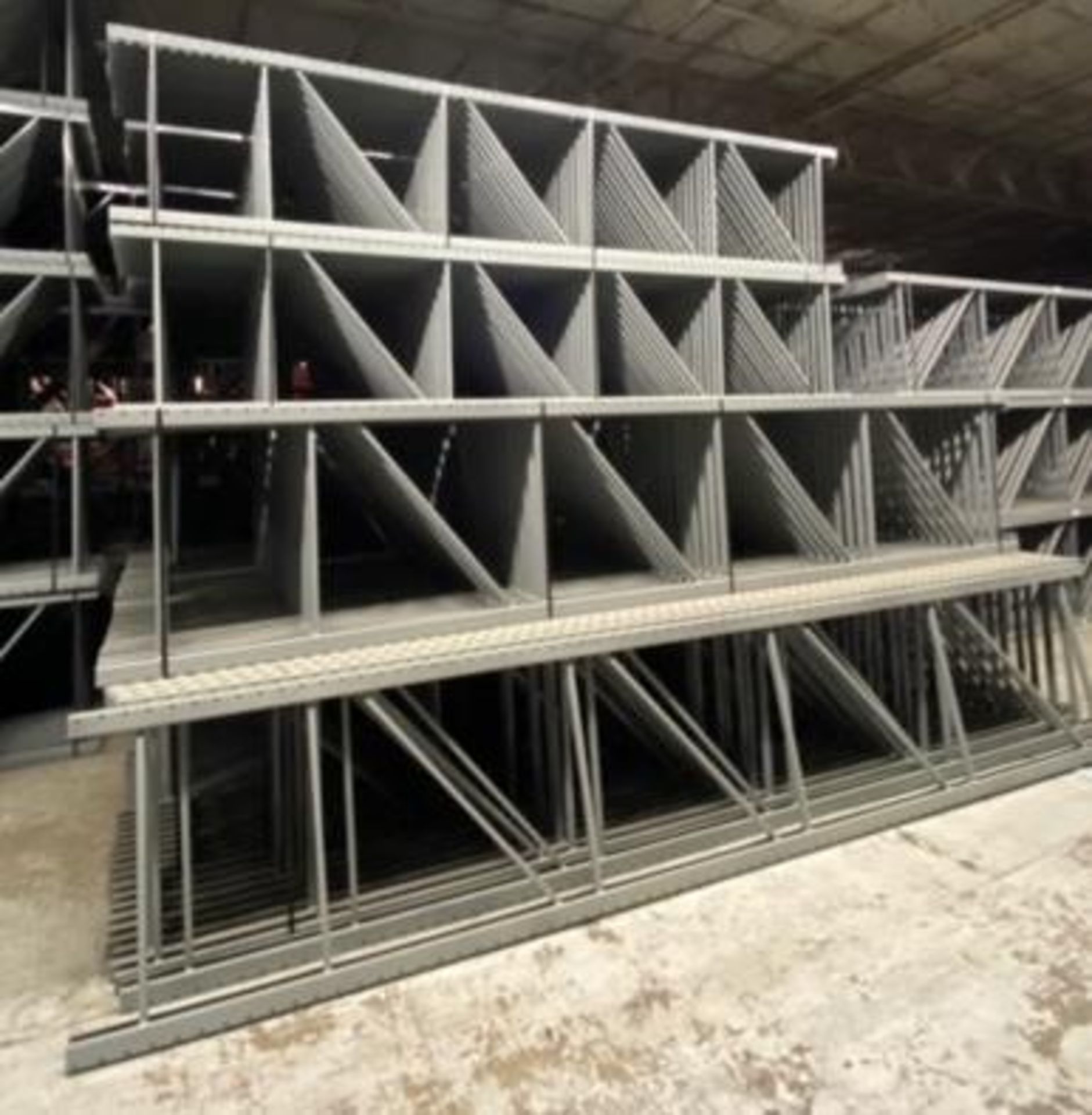 18 BAYS OF 16'H X 42"D X 144"L KEYSTONE STYLE PALLET RACKS - Image 2 of 6