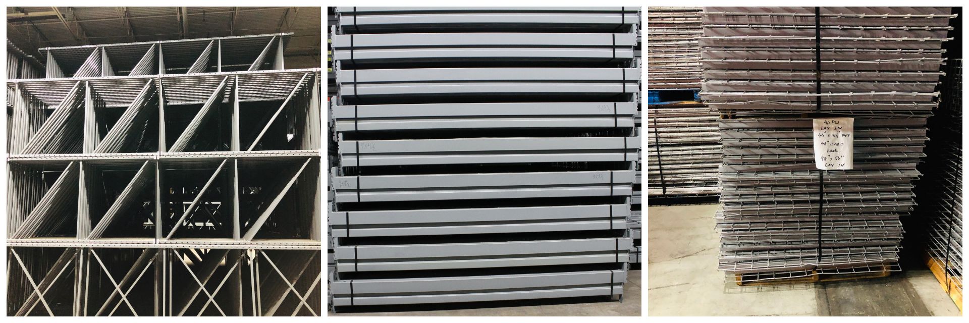 18 BAYS OF 16'H X 48"D X 108"L KEYSTONE STYLE PALLET RACKS