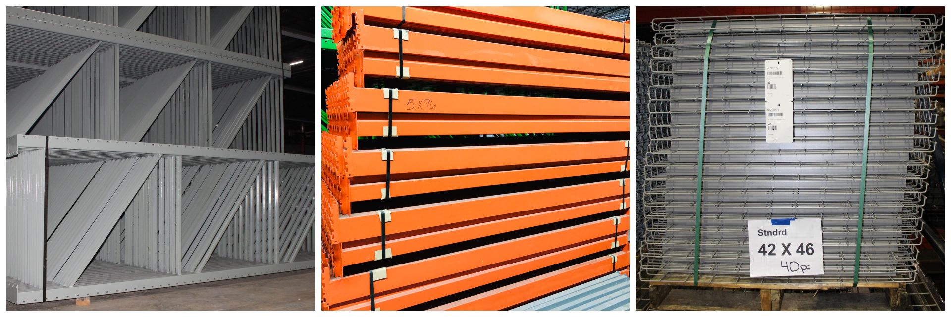 14 BAYS OF 12'H X 42"D X 96"L KEYSTONE STYLE PALLET RACKS - Image 4 of 5