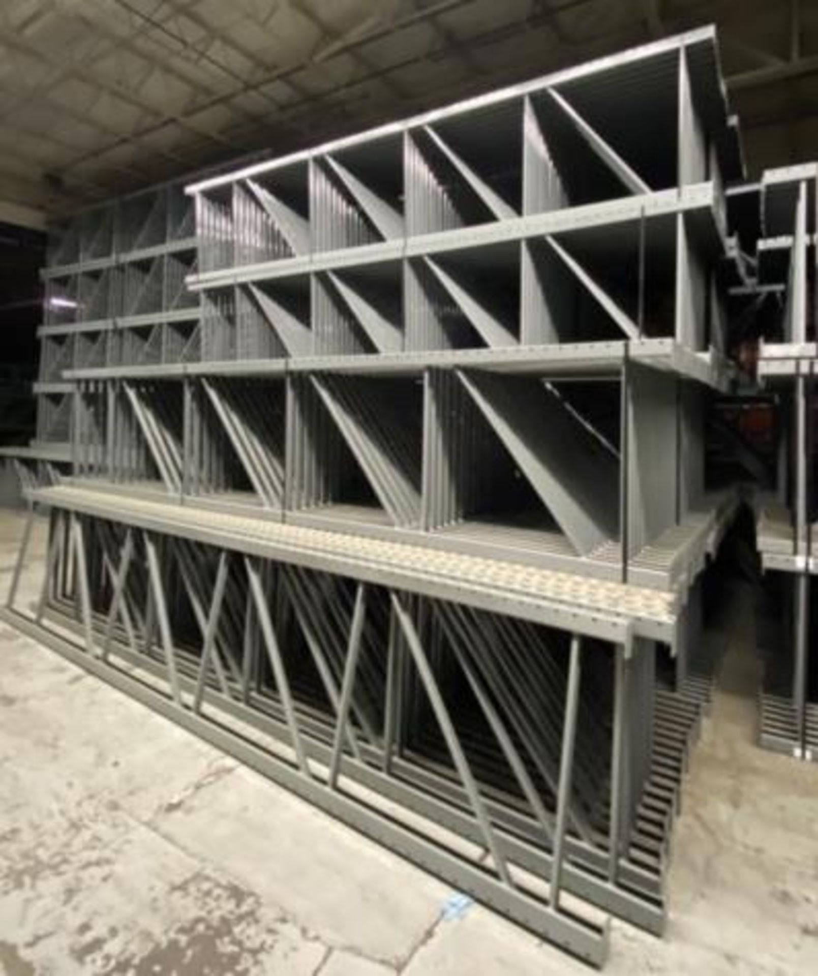 18 BAYS OF 16'H X 42"D X 144"L KEYSTONE STYLE PALLET RACKS