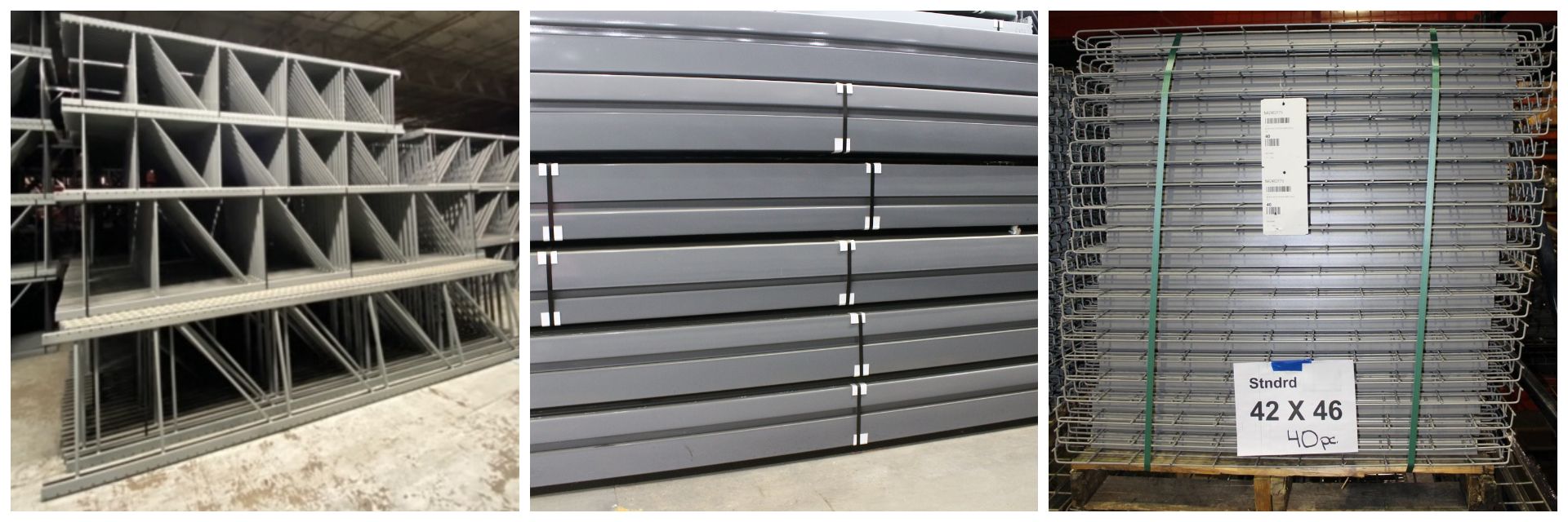 18 BAYS OF 16'H X 42"D X 144"L KEYSTONE STYLE PALLET RACKS