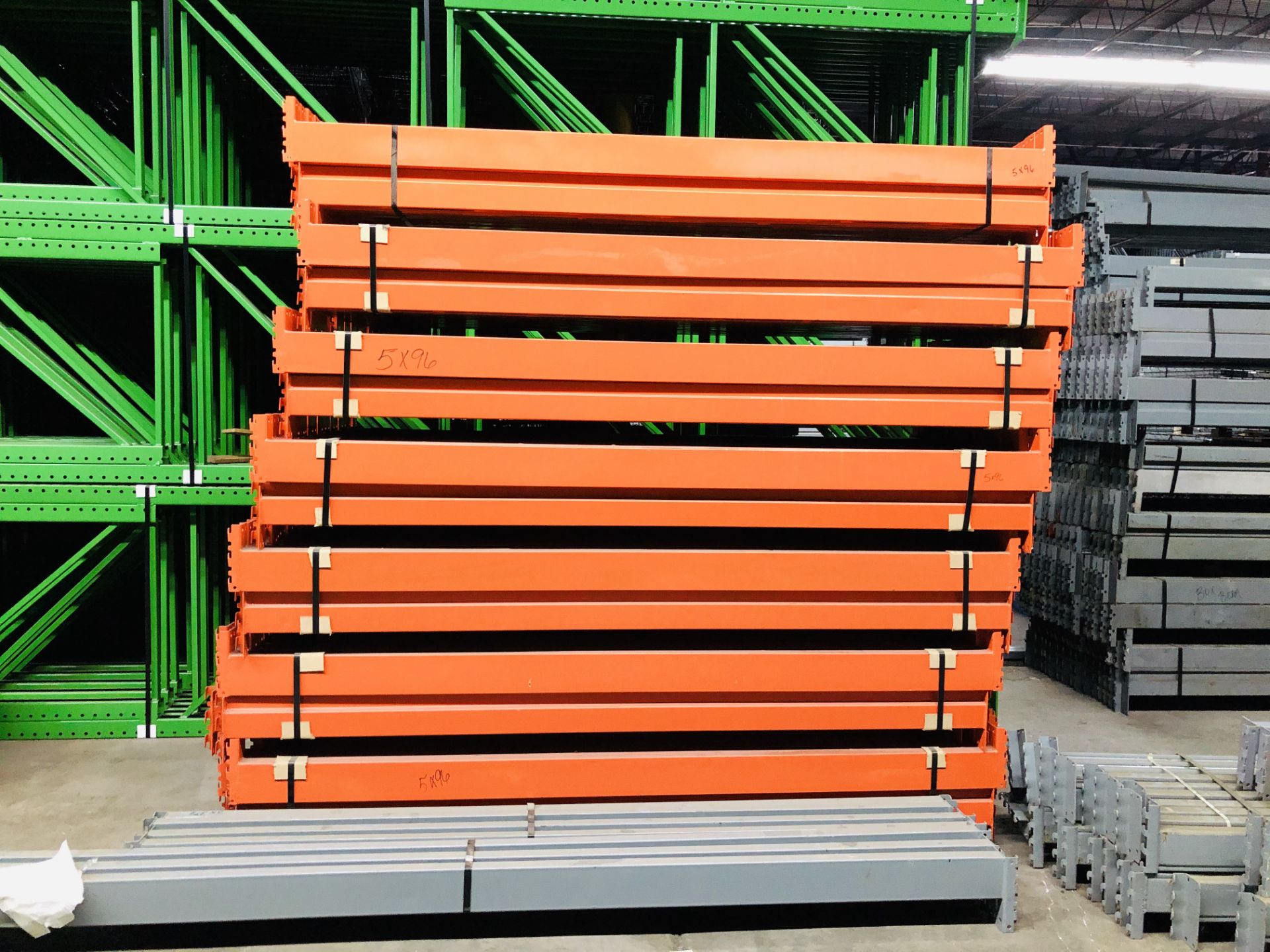 14 BAYS OF 12'H X 42"D X 96"L KEYSTONE STYLE PALLET RACKS - Image 3 of 5