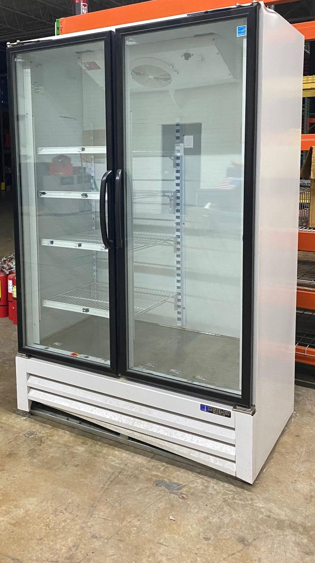 MASTER BILT BMG-48-HGP TWO SECTION SWING GLASS DOOR WHITE REFRIGERATOR - Image 2 of 5