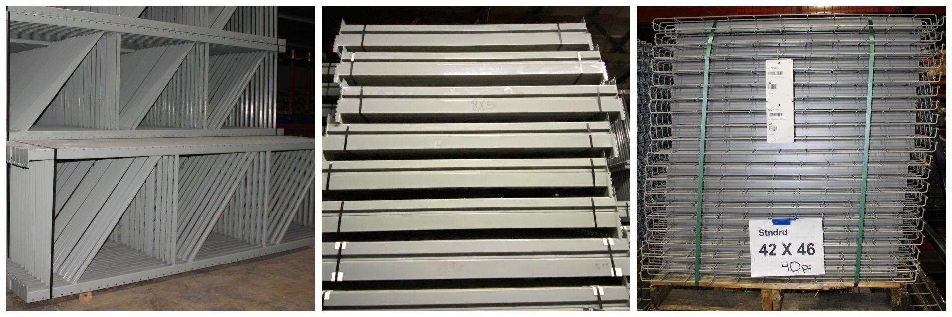 14 BAYS OF 12'H X 42"D X 96"L KEYSTONE STYLE PALLET RACKS