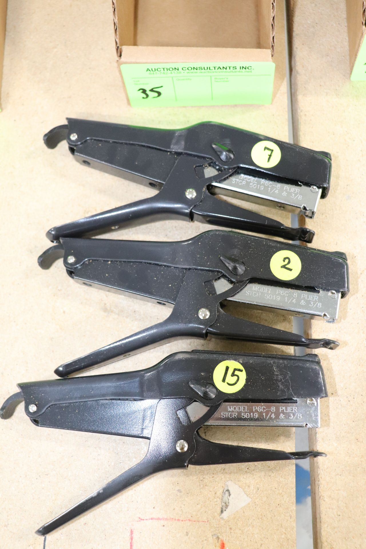 Bostitch model P6C stapler, quantity of 3