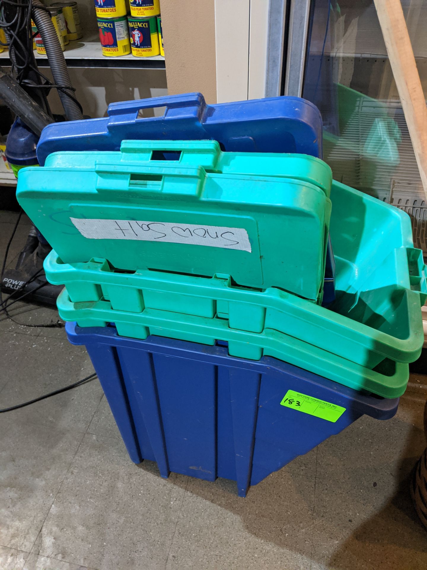 plastic bins